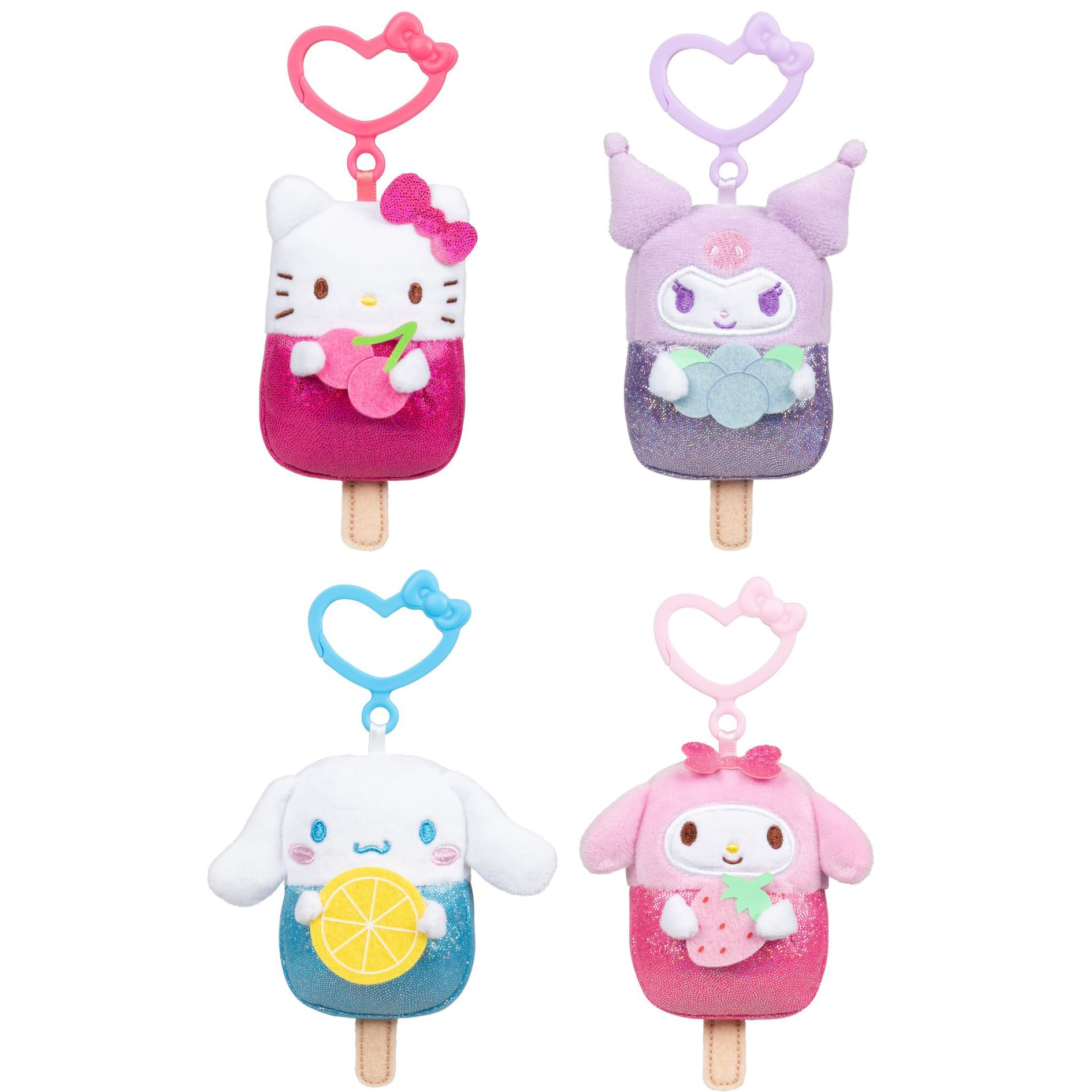 Amazon.com: Hello Kitty and Friends 4-Pack Popsicle Clip-On Plush