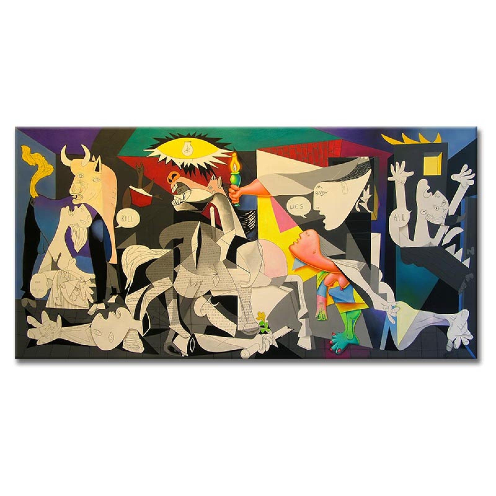 Amazon.co.jp: ゲルニカの有名な絵画ピカソの複製によるアートワーク