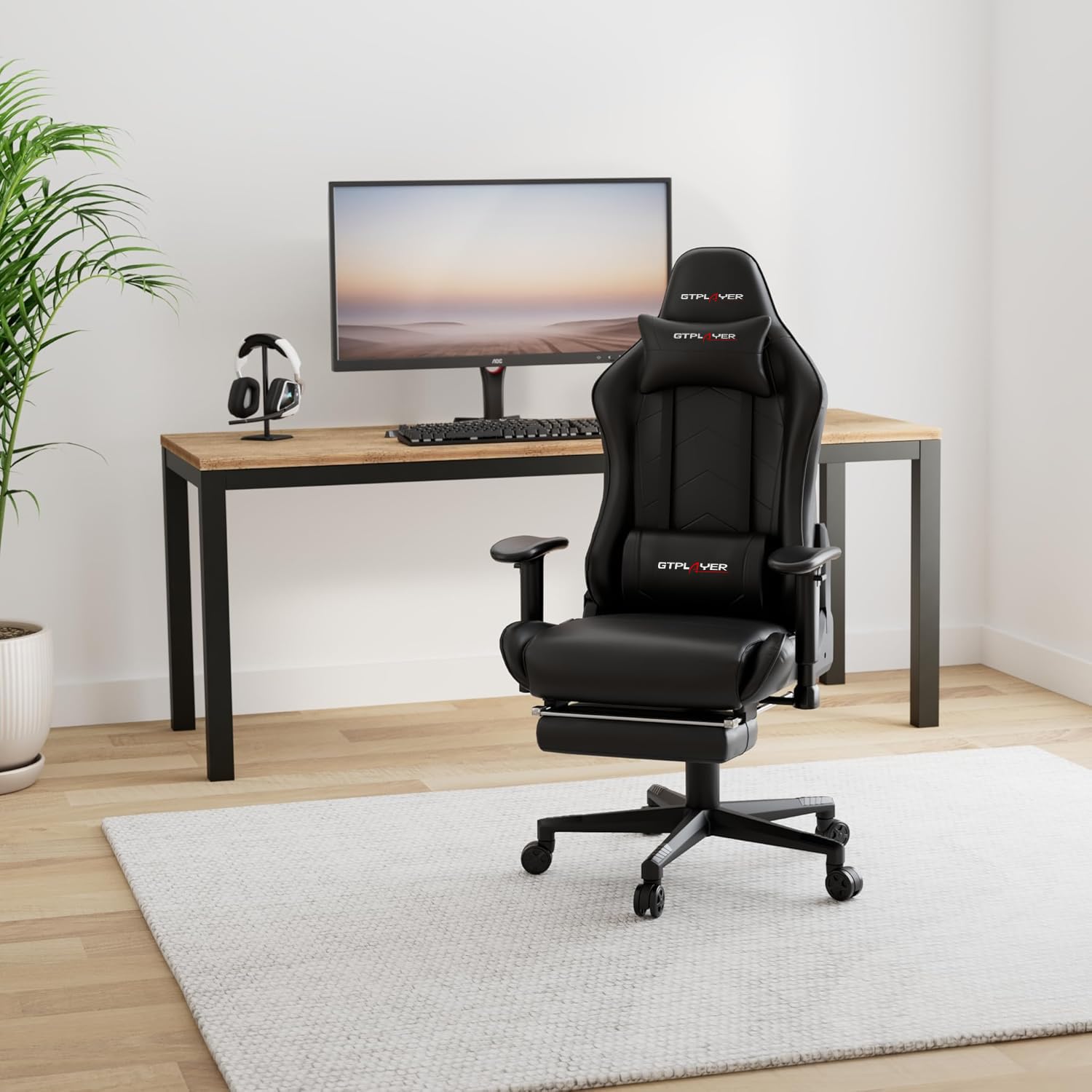 Amazon.co.jp: Gtracing ゲーミングチェア オットマン オフィスチェア