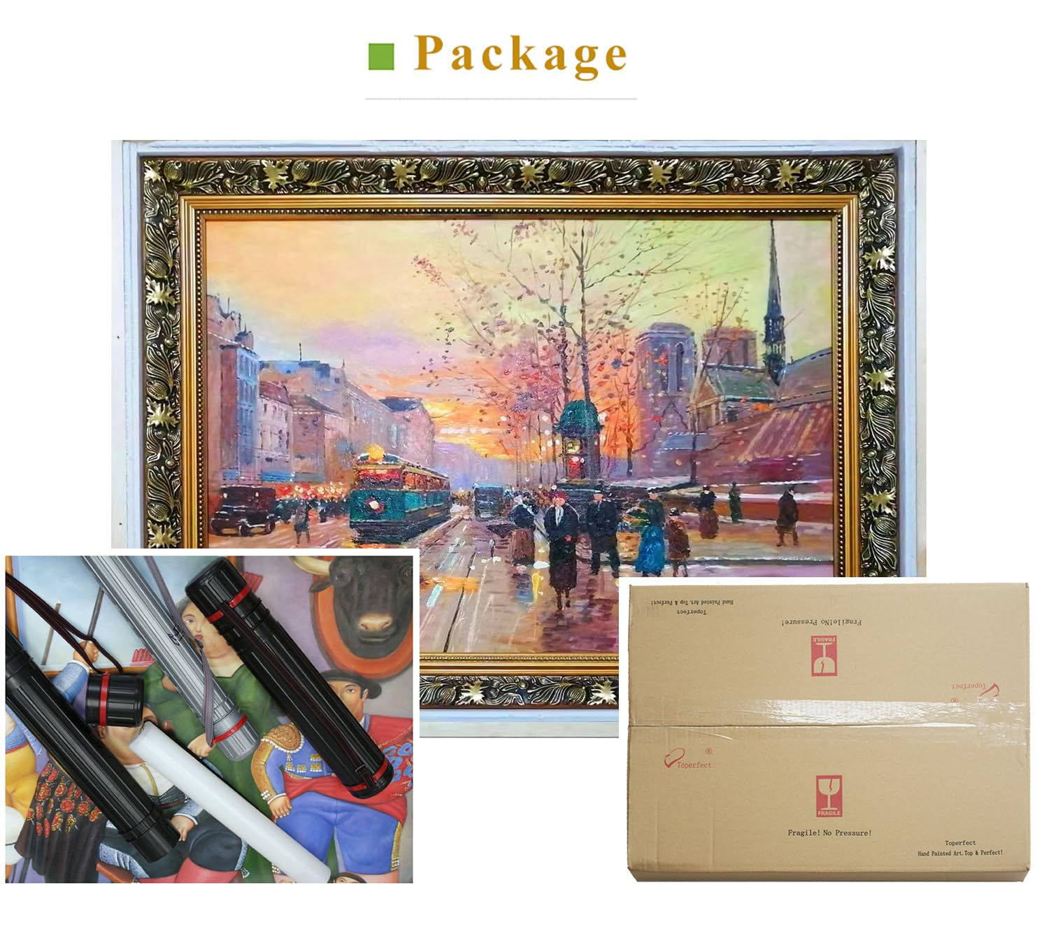 Amazon.co.jp: キャンバス上の絵画 - 6 つの有名なアート油絵