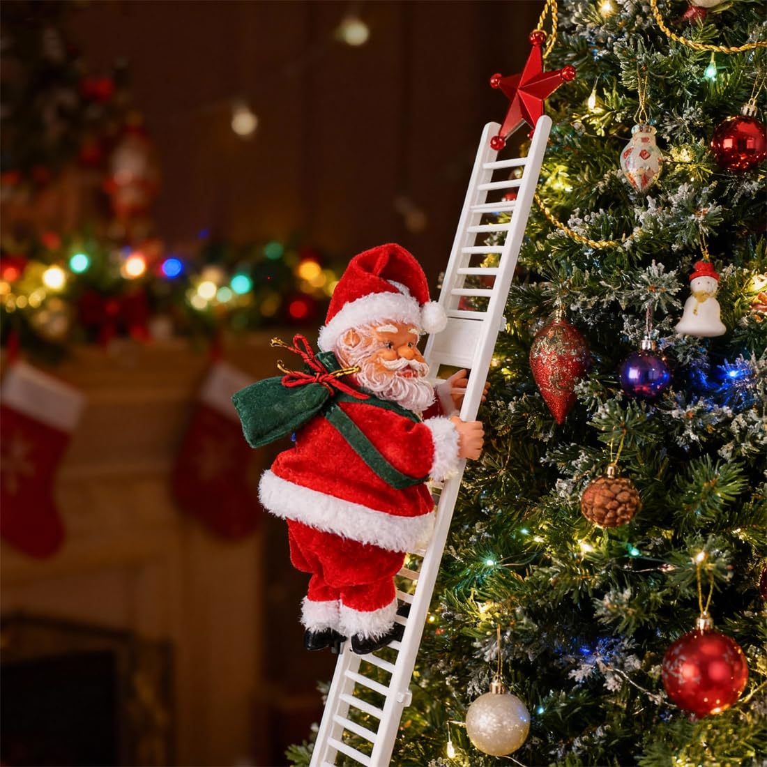 Amazon.co.jp: クリスマス 飾り はしごサンタ はしごサンタクロース