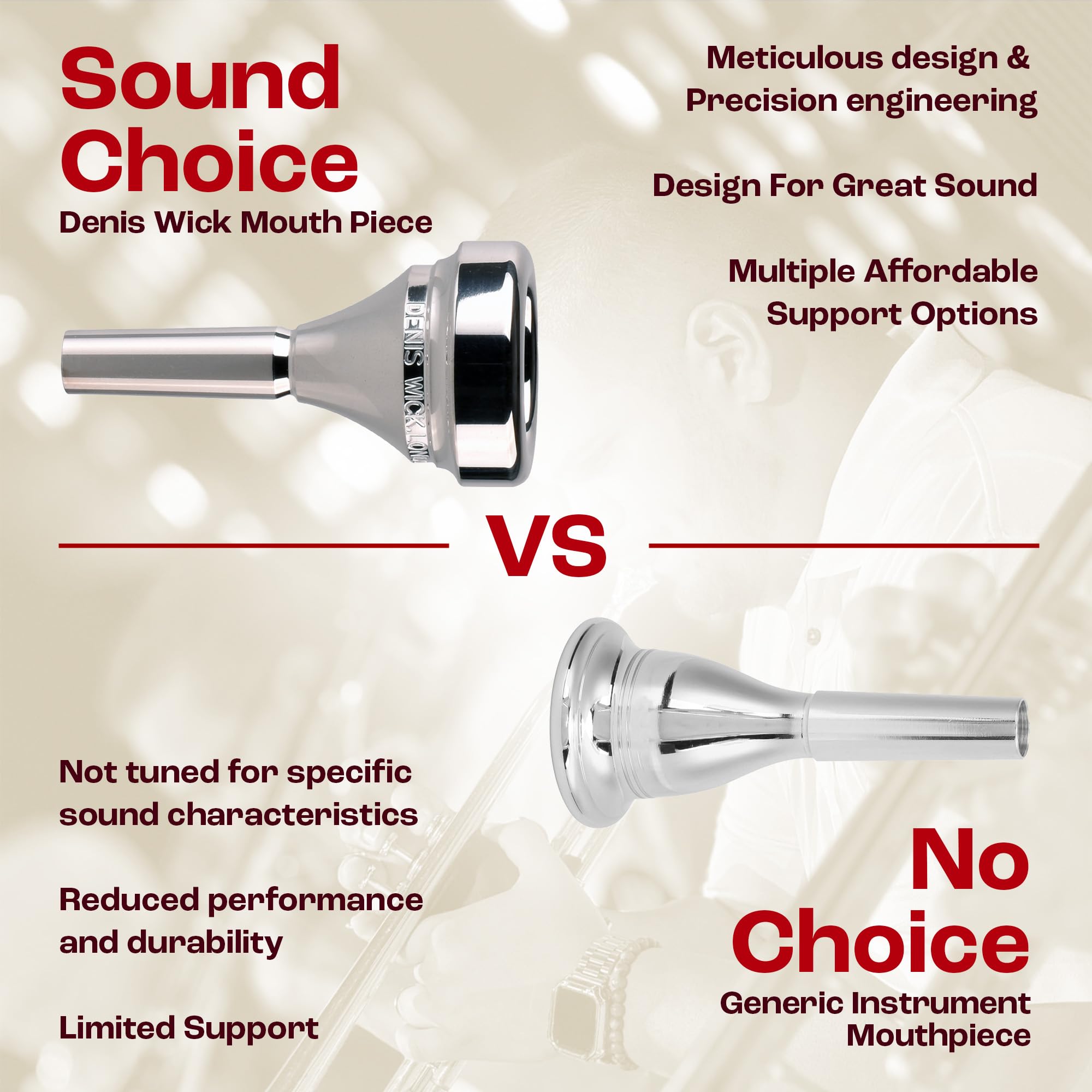 Amazon.com: Denis Wick Tuba Classic Mouthpiece Silver Plated 5L