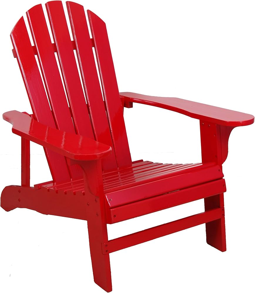Amazon.com : Leigh Country Red Adirondack Chair for Patio, Deck or