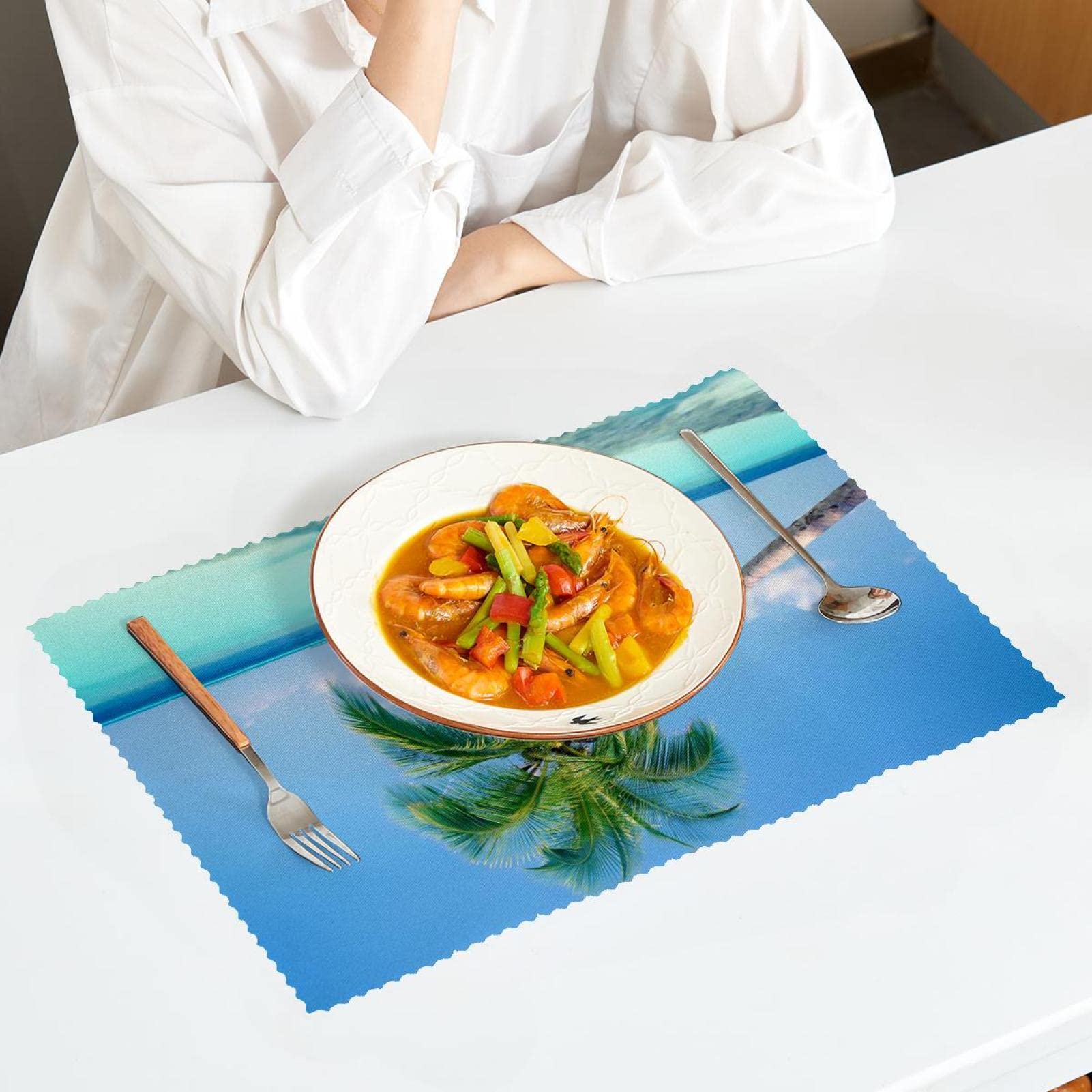 Amazon.co.jp: ランチョンマット ノンスリップランチョンマット 6枚