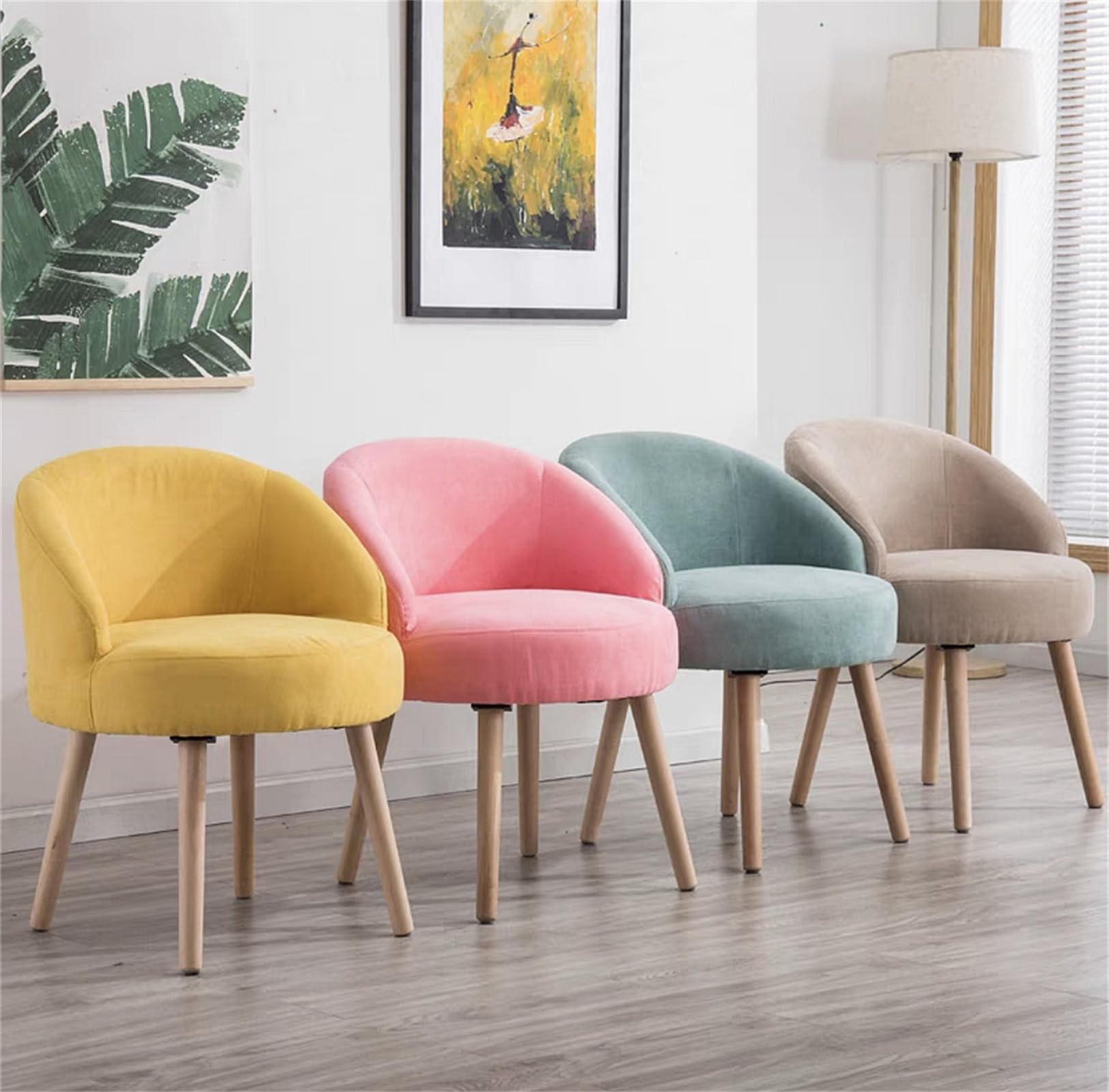 Amazon｜デスクチェア 一人掛けソファー ベルベット ドレッサーチェア