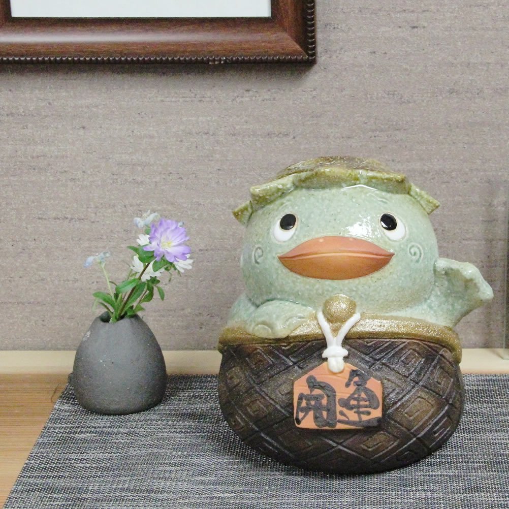 Amazon.co.jp: 信楽焼 河童 がま口 カッパ【ok-0070】 かっぱ しがらき