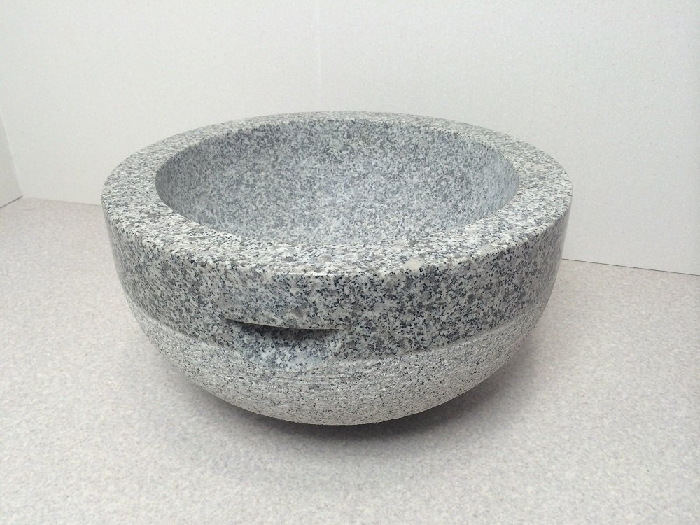 Amazon｜みかげ石 鉢形 もち臼 2升用 木台付き （本格派タイプの