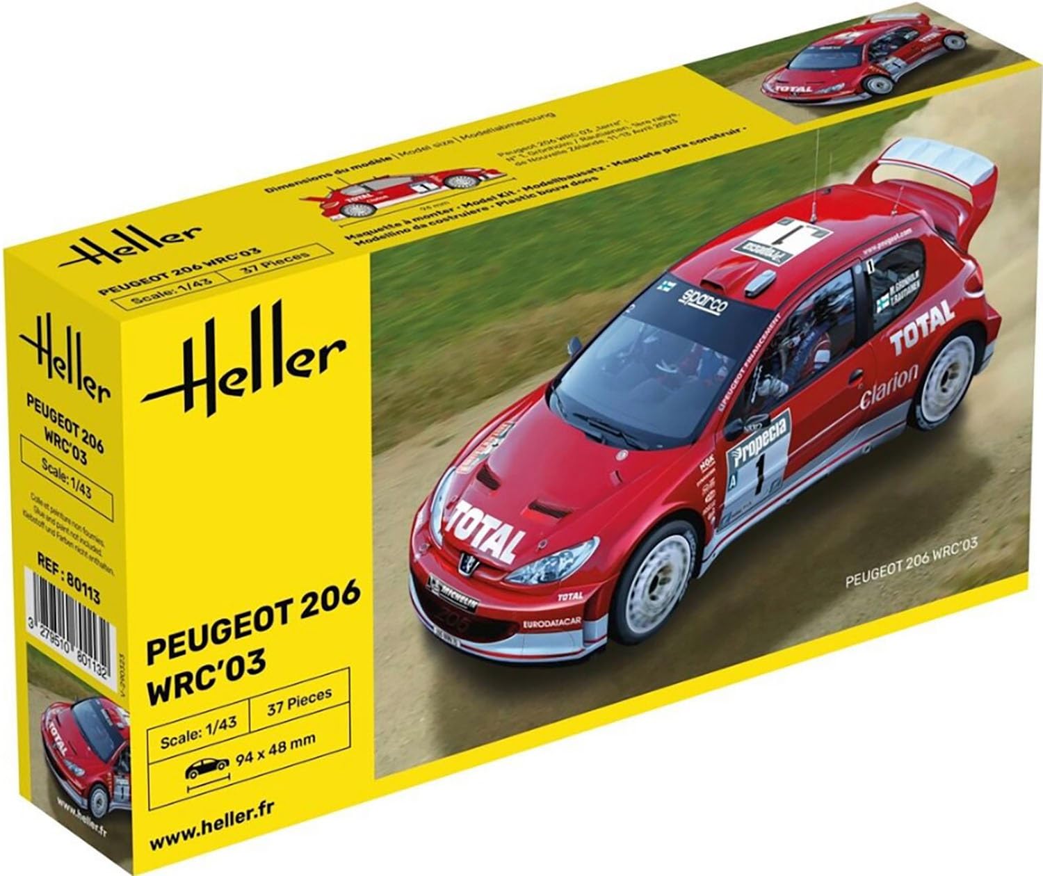 Amazon | プラッツ エレール 1/43 プジョー 206 WRC 2003 プラモデル