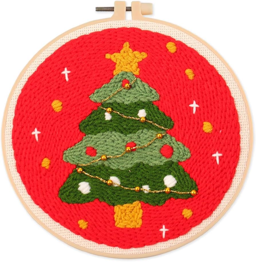 Amazon.co.jp: パンチニードルキット 初心者向け クリスマスツリー