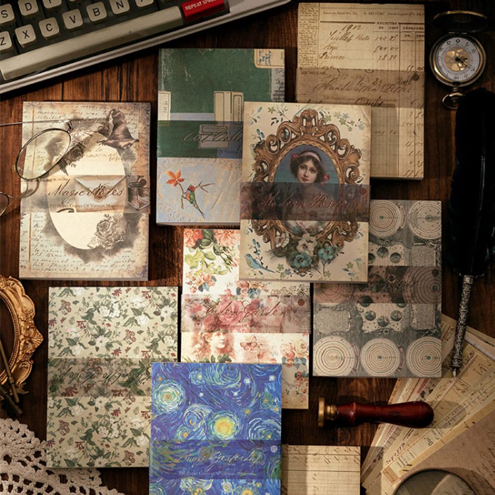 Amazon.co.jp: コラージュ 素材 デザインペーパー 100枚 詰め合わせ