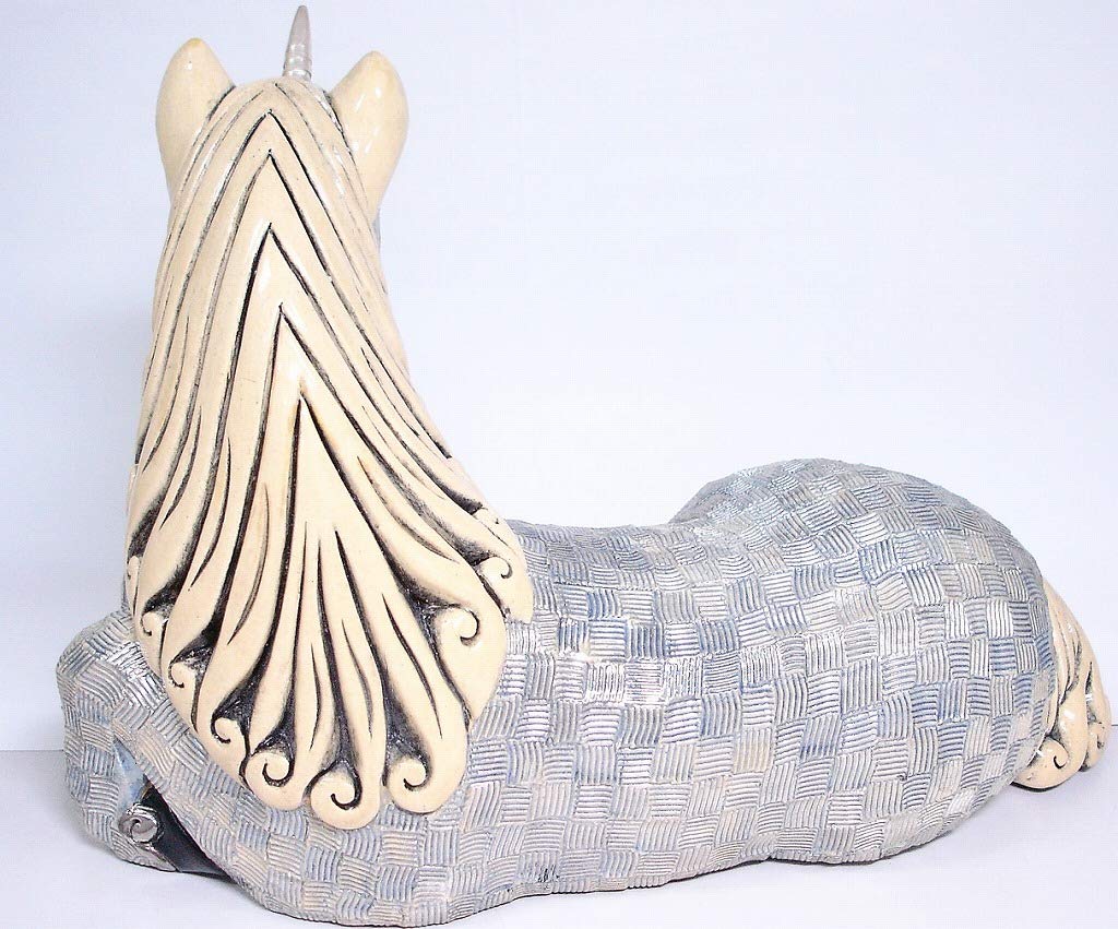 Amazon.co.jp: リンコナダ ユニコーン 420 陶器 動物 置物 馬 午