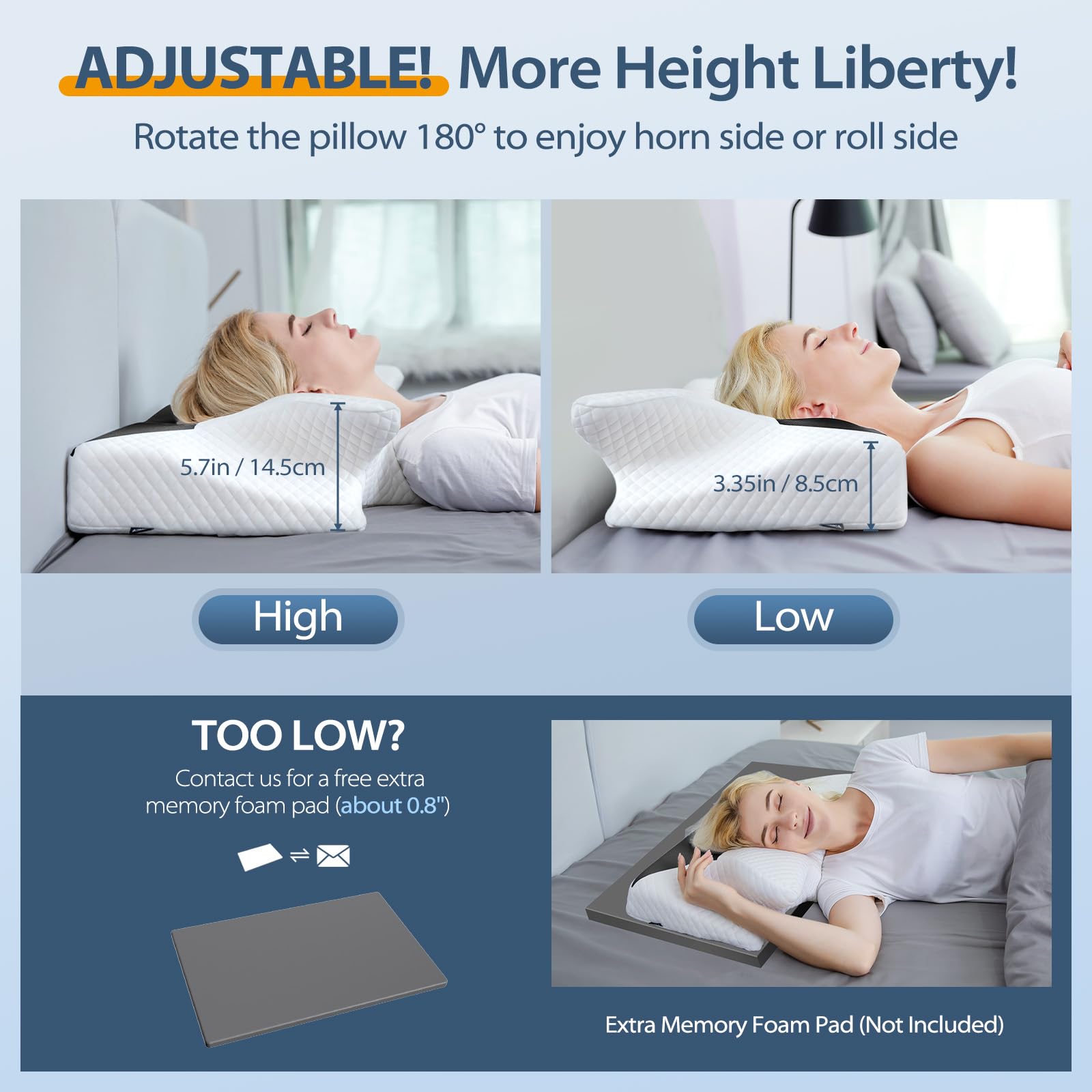 Amazon｜HOMCA (ホムカ) 頸部枕 低反発枕 - 輪郭形状記憶フォーム枕 首