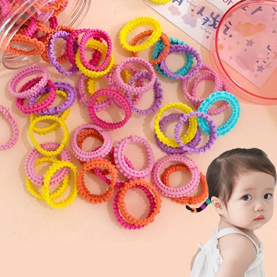 Amazon | ヘアゴム キッズ うね子 ベビー 2cm 50本 セット 薄毛