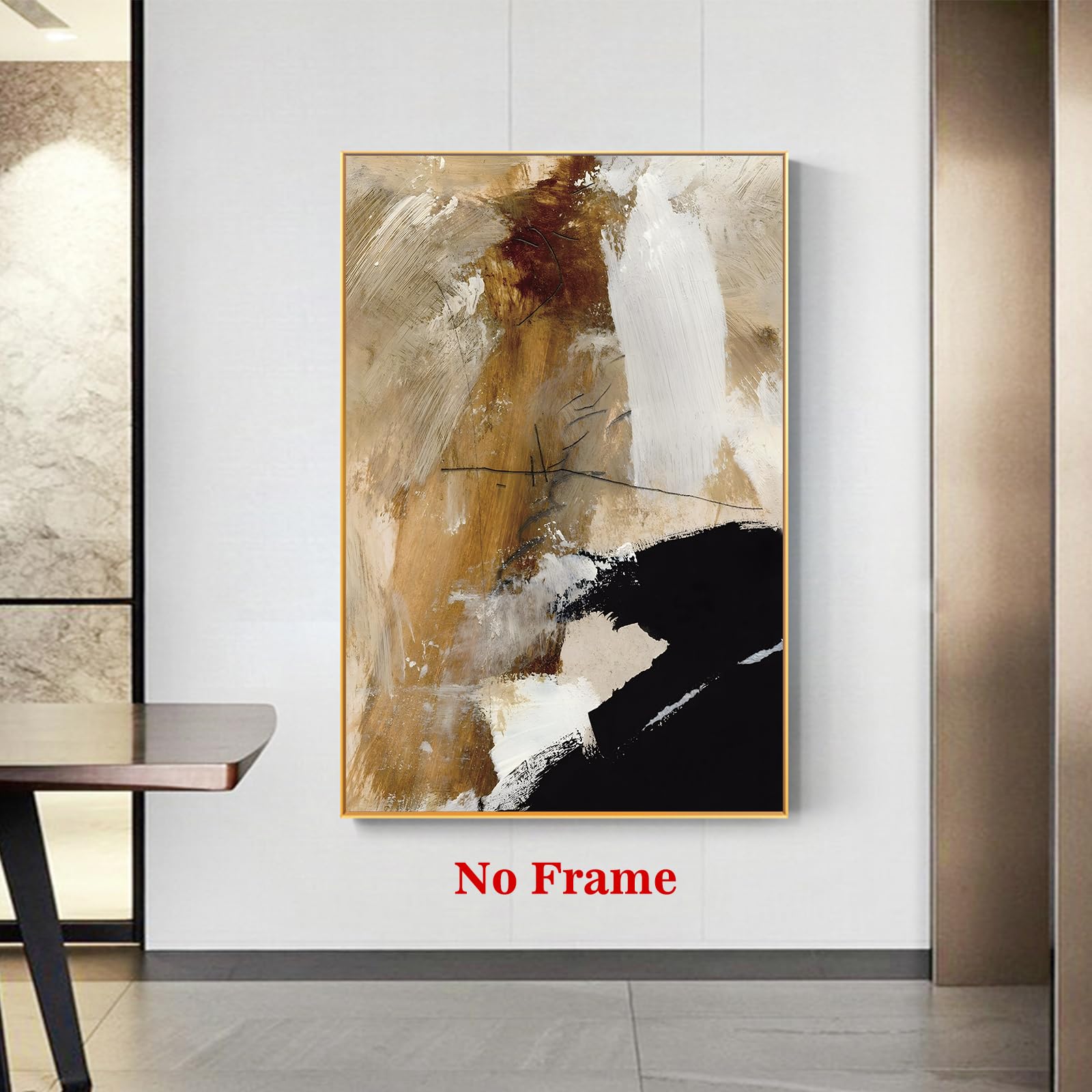 Amazon.co.jp: ブラックブラウン抽象ウォールアート モダンブラウン