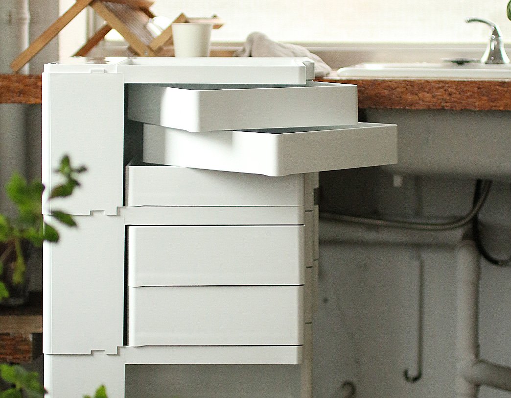 Amazon.co.jp: B-LINE/ビーライン ボビーワゴン3段5トレイ ホワイト