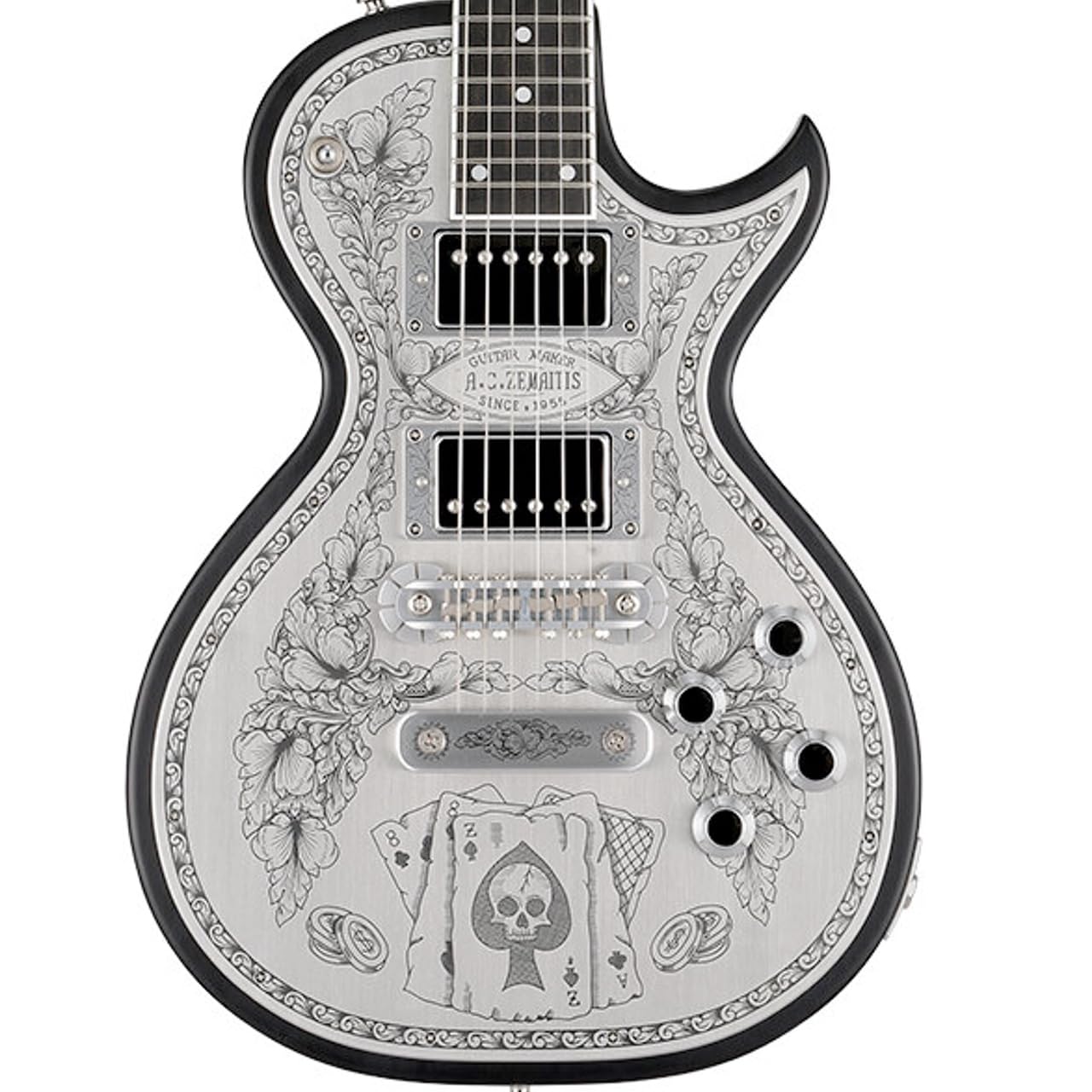 Amazon | Zemaitis ゼマイティス Metal Fronts Aces & Eights, Black