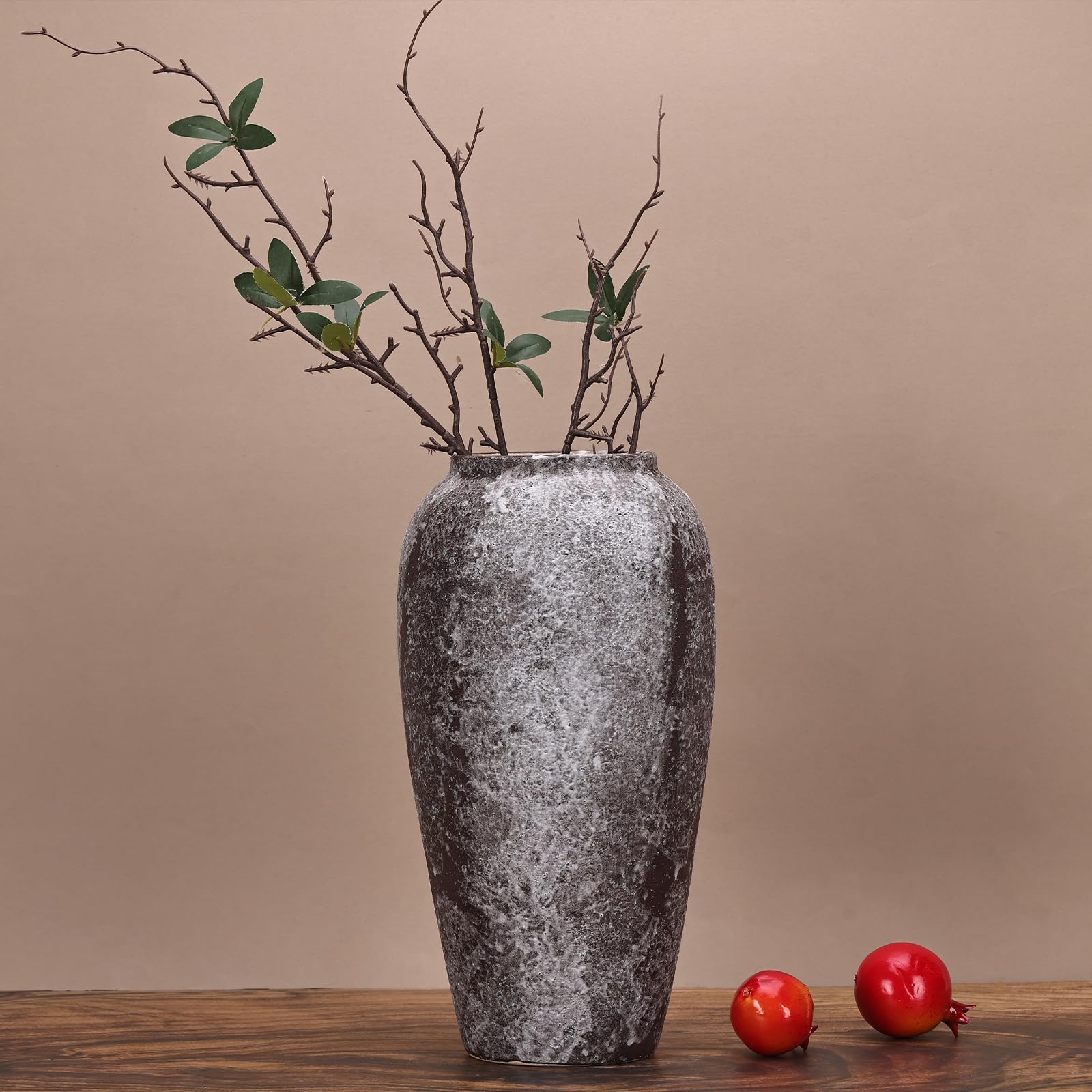 Amazon.co.jp: 高さ13.8インチの石の花瓶、素朴なホームデコレーション