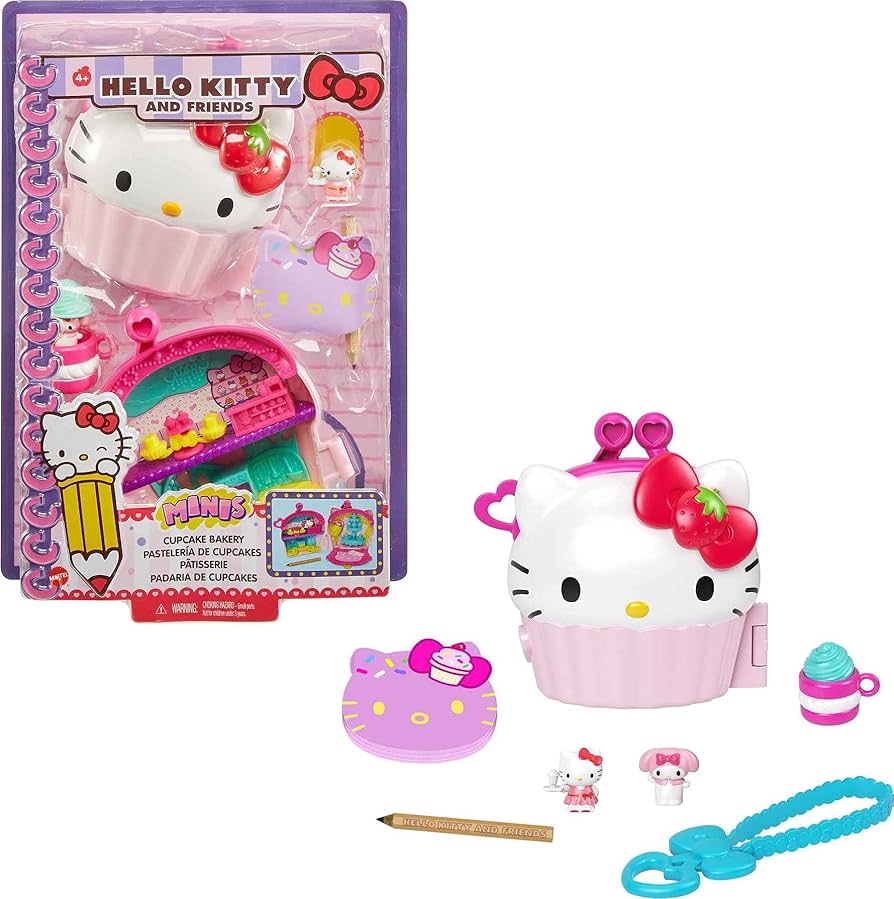 Amazon.com: Hello Kitty Cupcake Bakery Compact (4.9-in) with 2