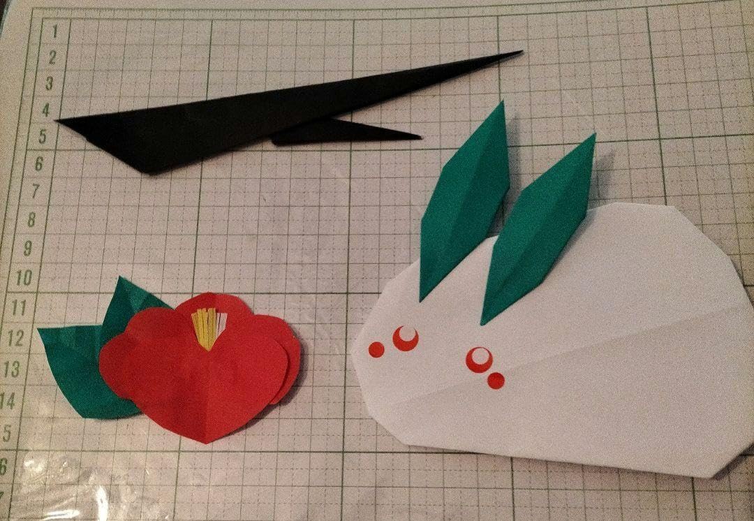 Amazon.co.jp: 折り紙 切り紙 創作つばき 雪うさぎ 南天 冬壁面