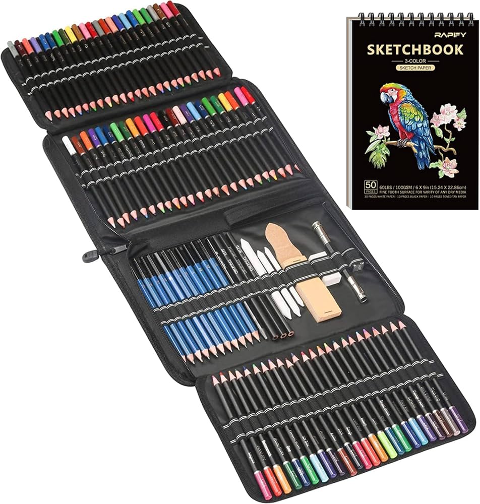 Amazon.co.jp: Art Supplies 144ピース ラピファイアートセット 色付き