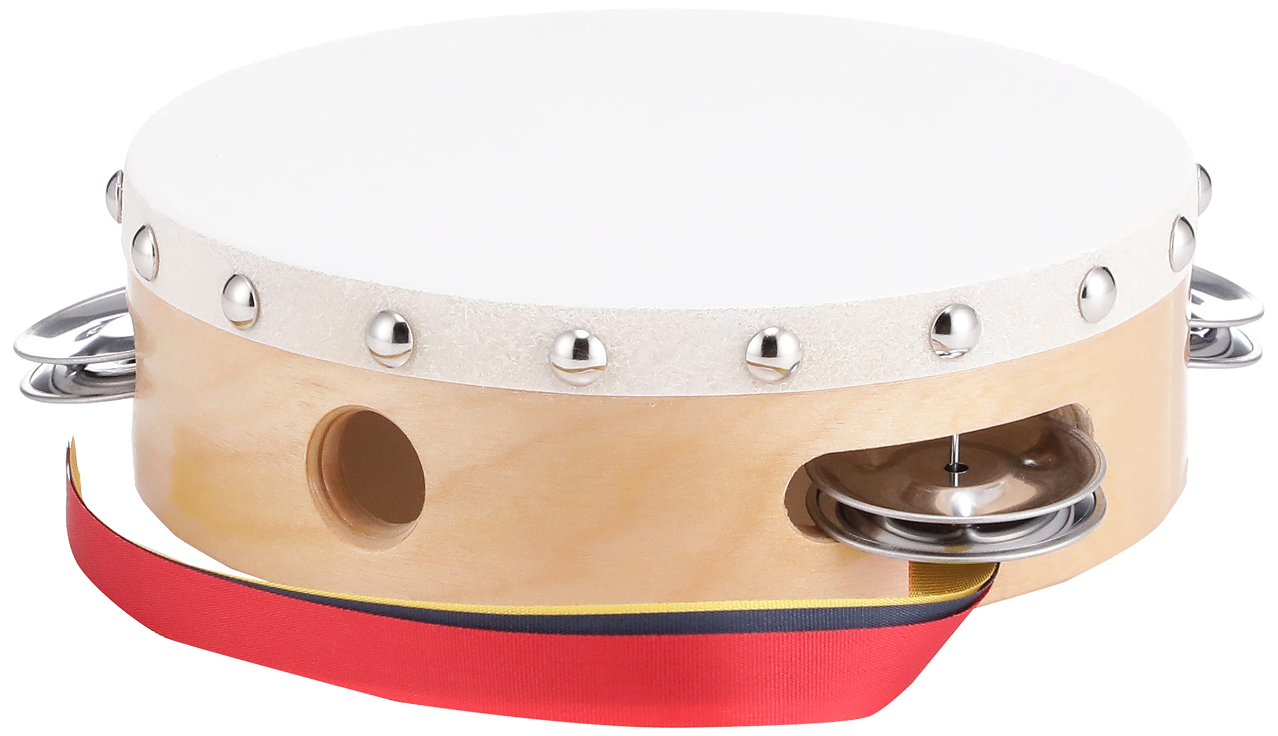 Amazon.co.jp: 野上木工 ヤマヨ タンバリン 15cm クリア（木目・白枠