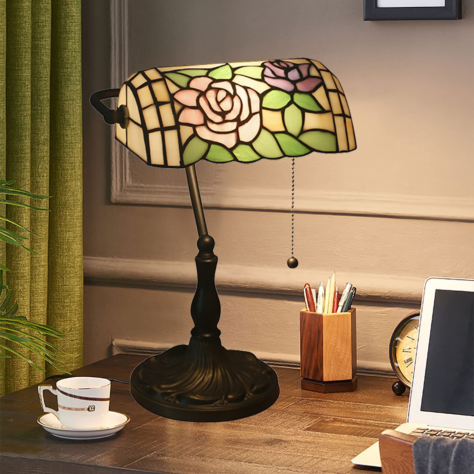 Amazon.co.jp : ティファニー スタイル ステンド グラス バンカーズ