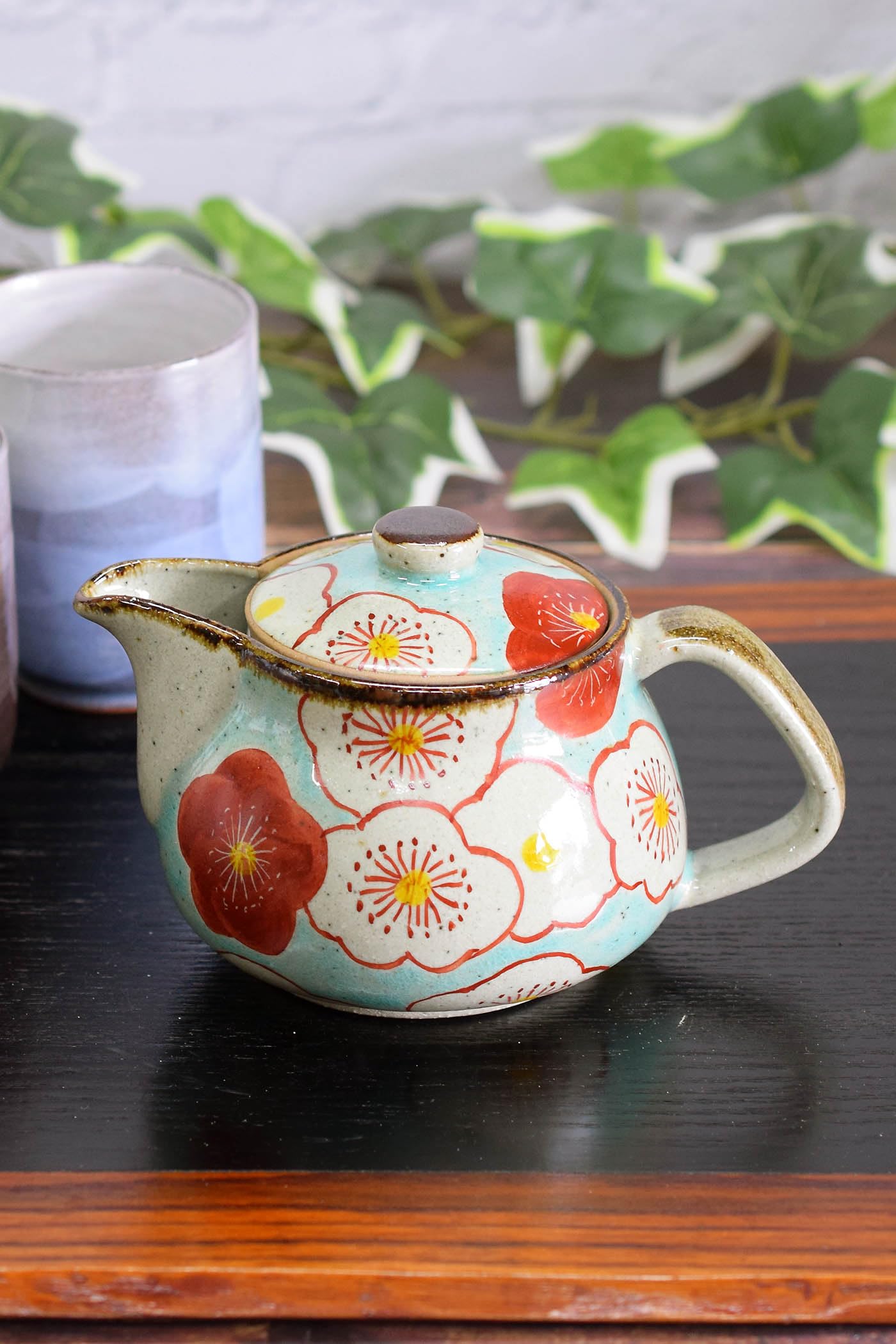 Amazon | 和座の蔵 おしゃれ 和食器 九谷焼 急須 ポット 梅文 茶こし網