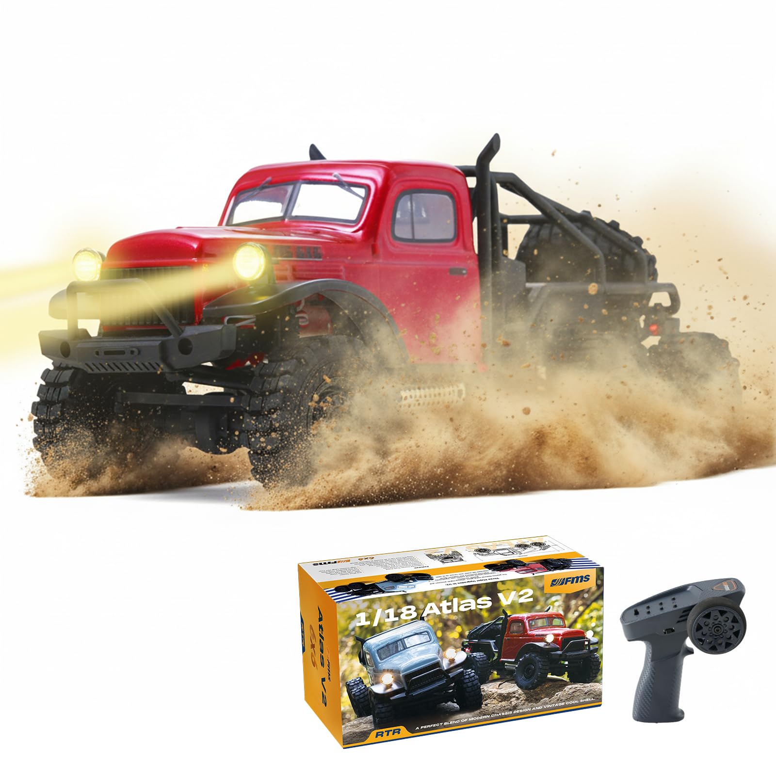 Amazon.com: EAZYRC FMS Rochobby 1/10 Atlas Ready Set RC Crawler RC