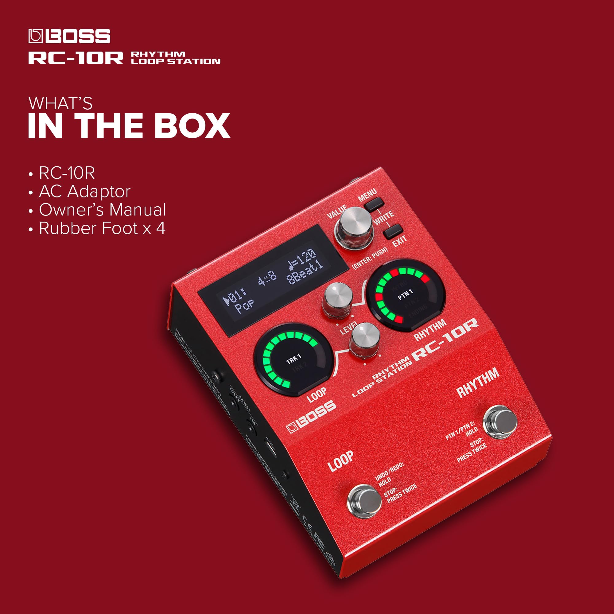 Amazon.com: BOSS RC-10R Rhythm Loop Station | Song-Based Looping