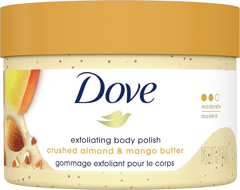 Dove Exfoliating Body Polish Renews Skin Crushed Almonds and Mango