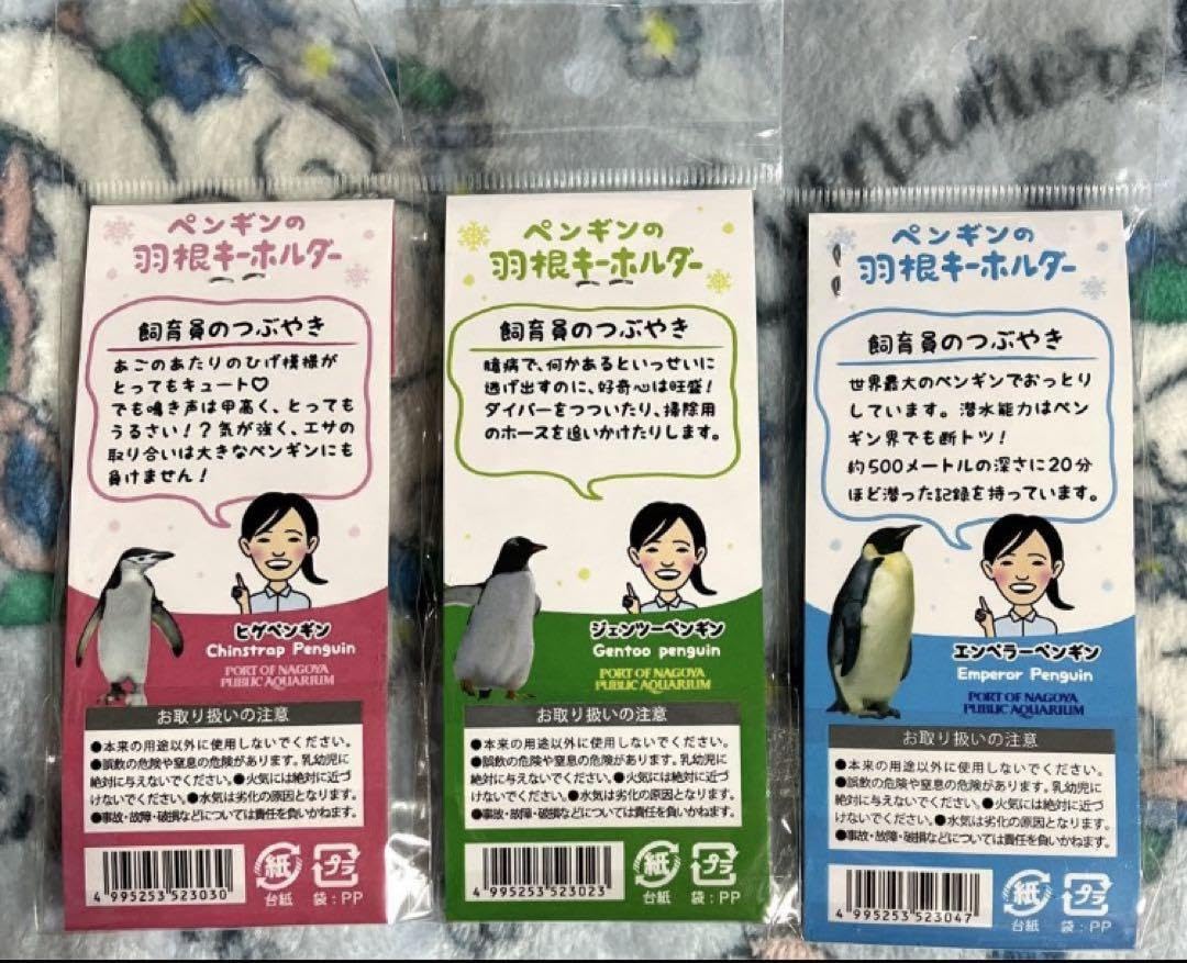 Amazon.co.jp: 名古屋港水族館限定 ペンギンの羽キーホルダー 3個