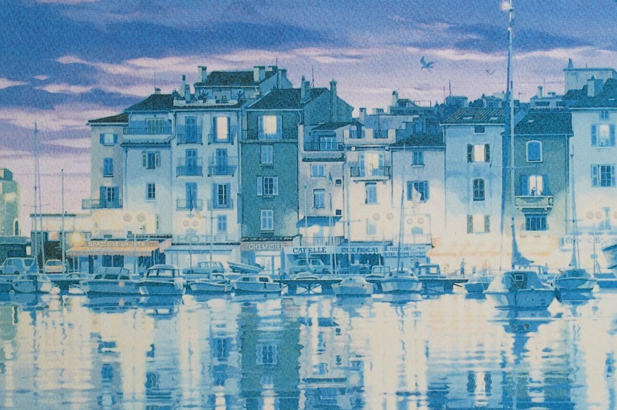 Amazon.co.jp: 真作 笹倉鉄平「サントロペ」限定リトグラフポスター 画