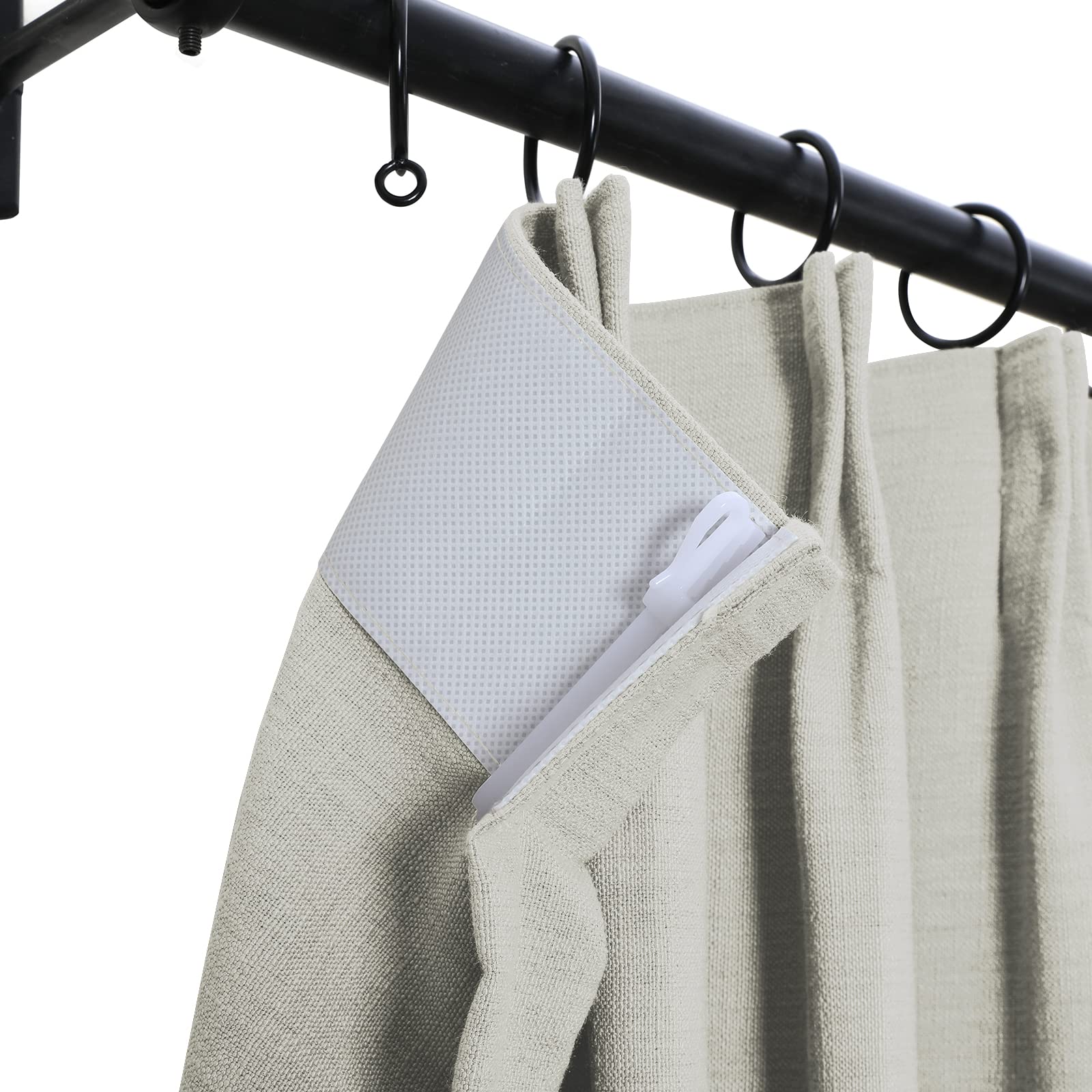 Amazon｜TWOPAGES ライトグレー ピンチプリーツカーテン リビング