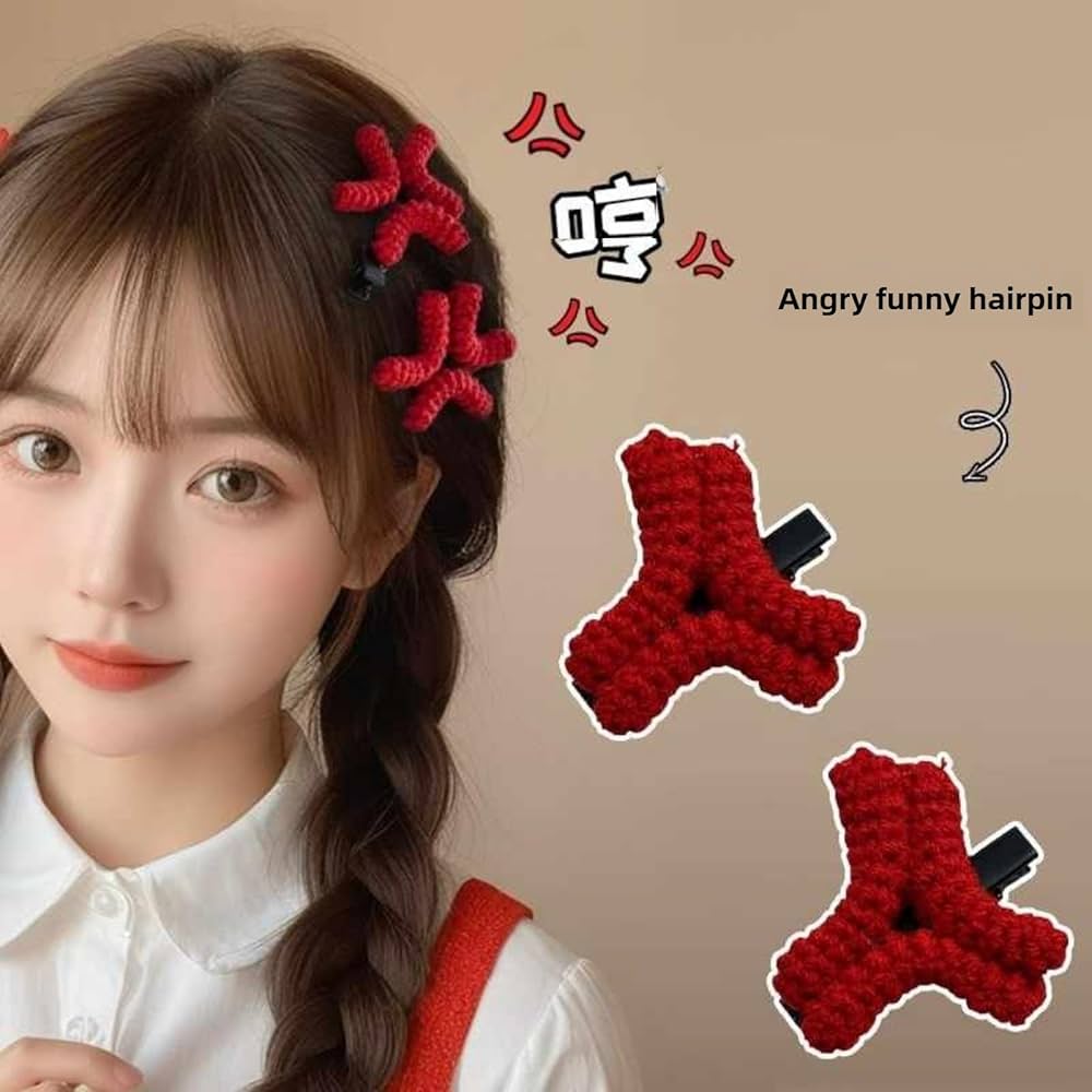 Amazon.com : Cute Hair Clips Angry 4/8 Pack Cartoon Comic