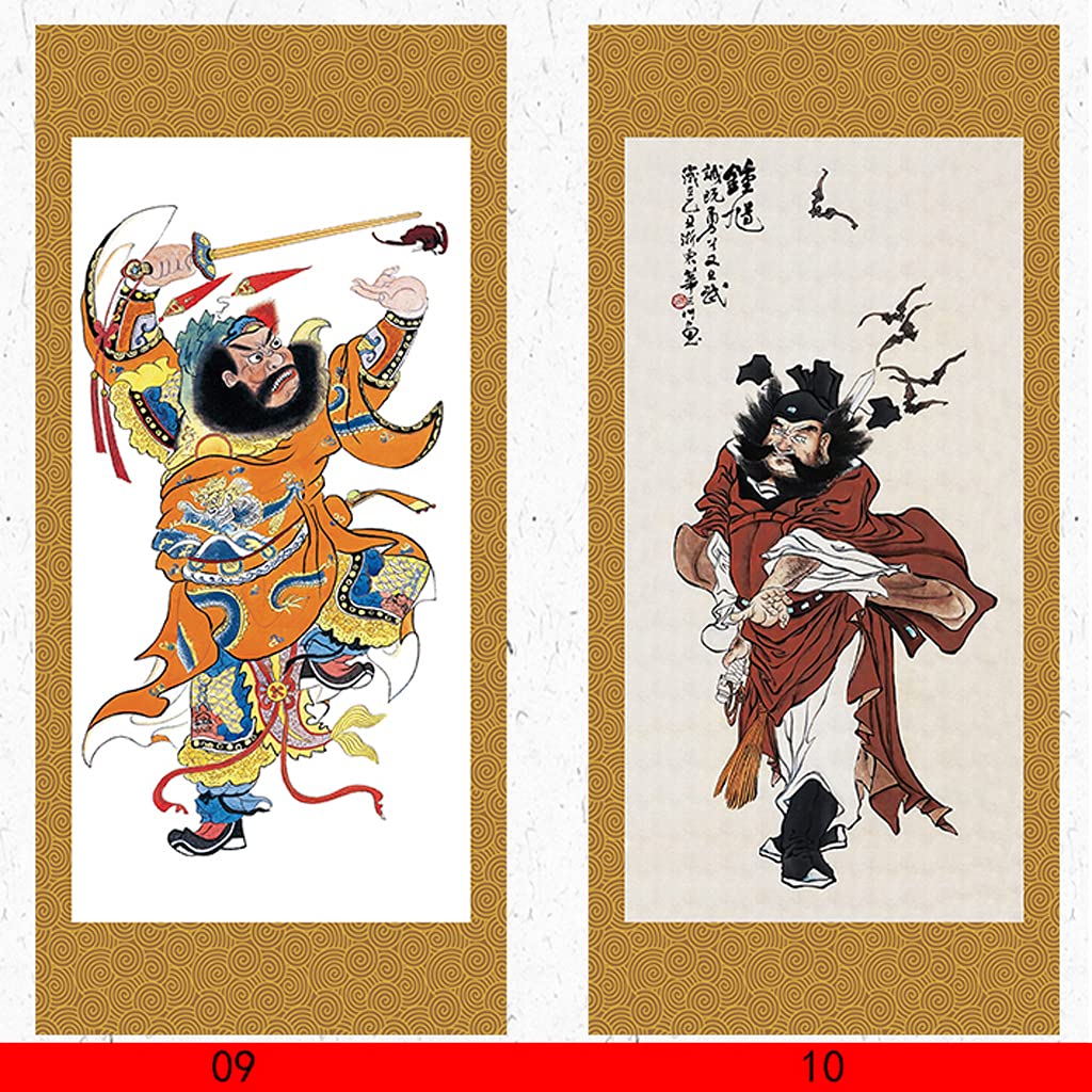 Amazon.co.jp: 端午の節句画掛軸-鍾馗/鍾馗様 天師鍾馗 人物画 床の間