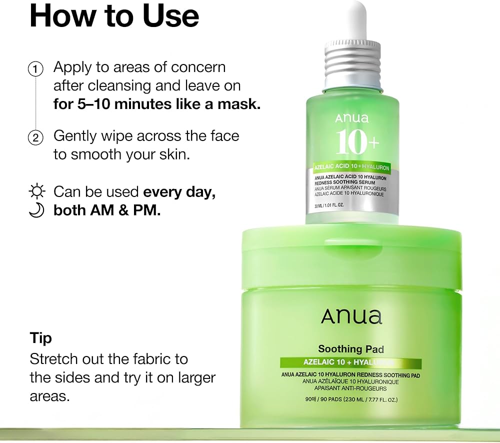 Amazon.com: Anua Azelaic Acid Redness Soothing Prep & Boost Duo