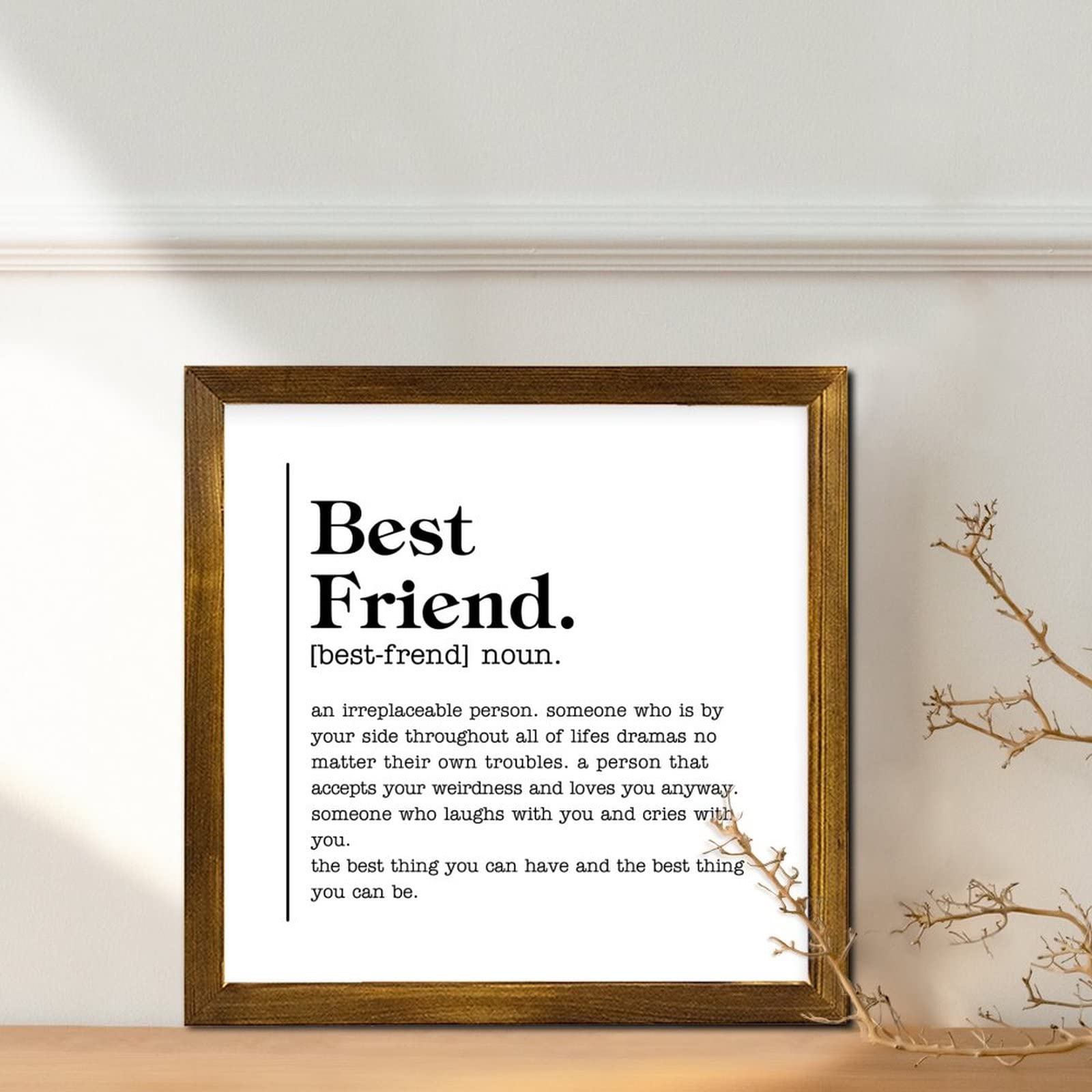 Amazon.com: Best Friend Definition Framed Sign Best Friend Noun