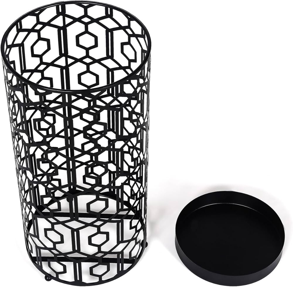 Amazon.co.jp: Edeco 金属製傘スタンド ブラック ラウンド 傘ラック 杖