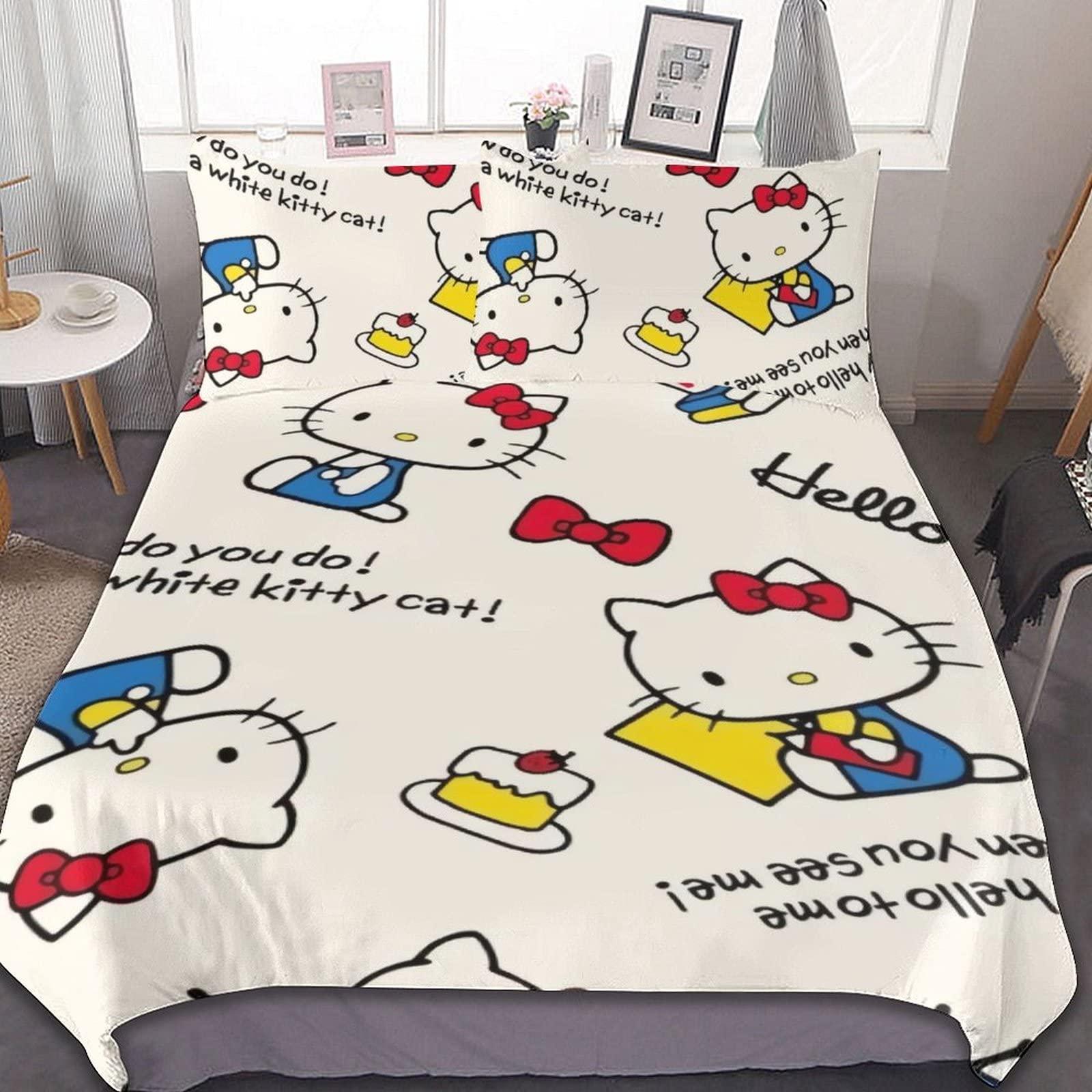 Amazon｜ハローキティ 布団カバー 3点セット シングル シングル 枕