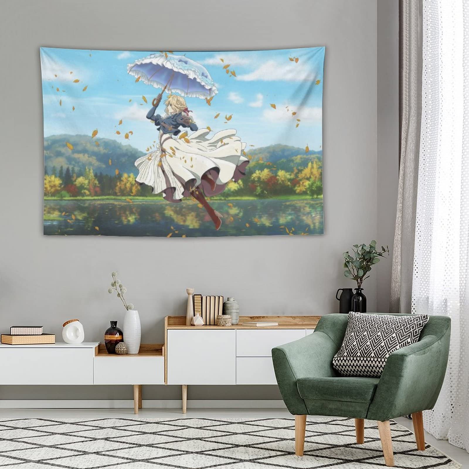 Amazon.co.jp: ヴァイオレットエヴァーガーデン タペストリー アニメ