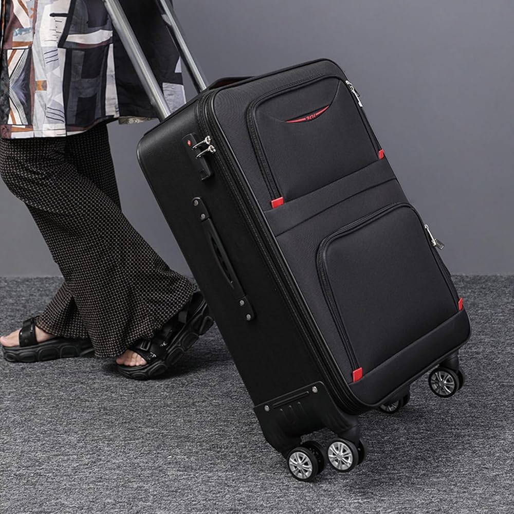 Amazon | [Sakunaca] スーツケース ソフトキャリーバッグ 鍵付き 盗難