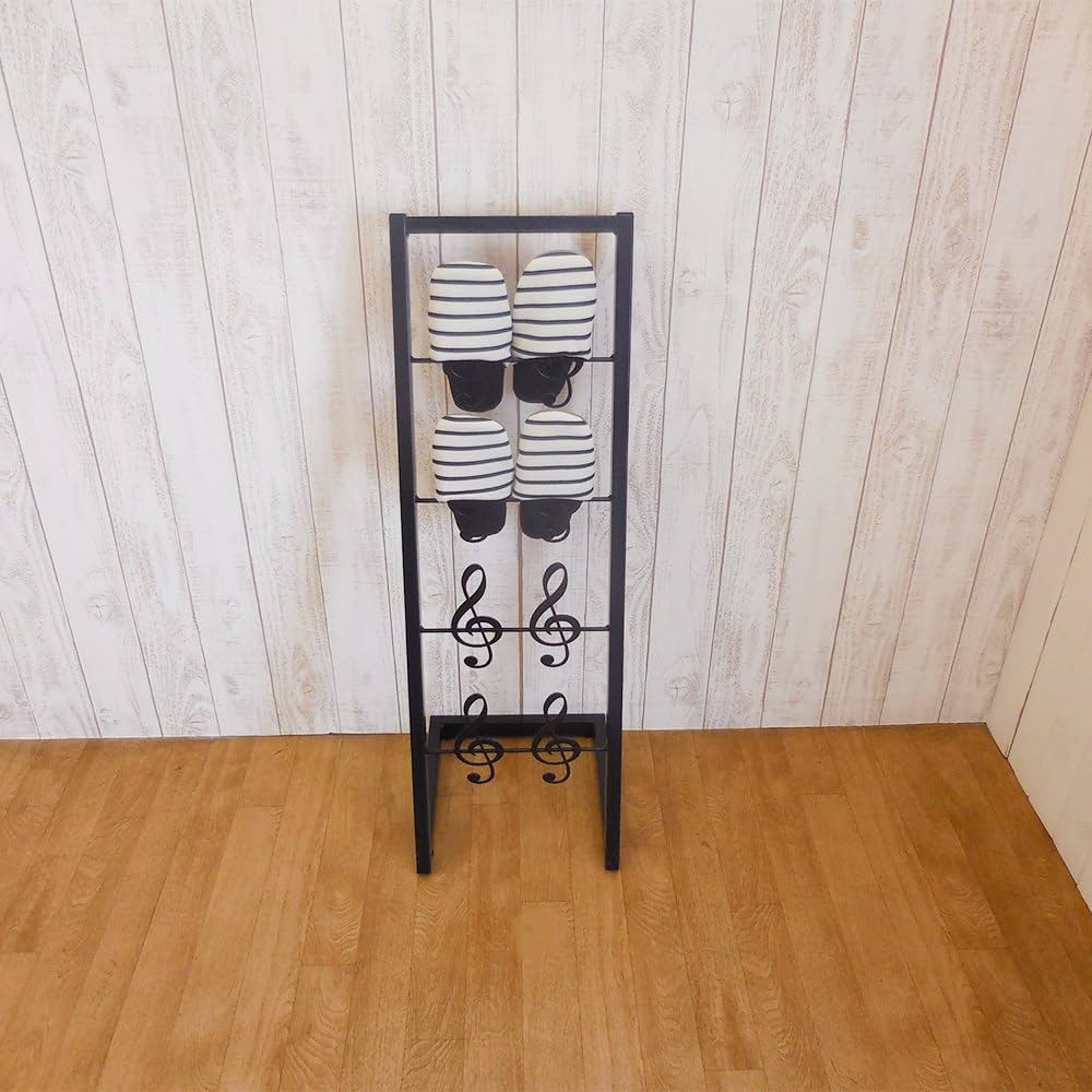 Amazon｜スリッパラック 4段 アイアン スリッパ立て スリッパスタンド