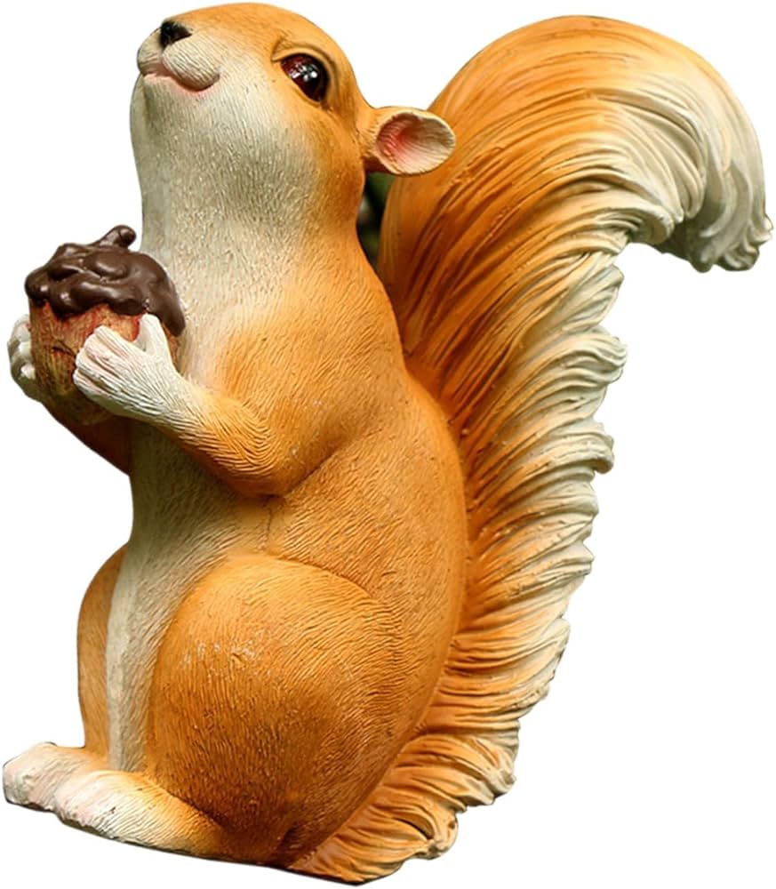 Amazon.co.jp: Freneci 樹脂リス置物リスオーナメントグッズ動物モデル
