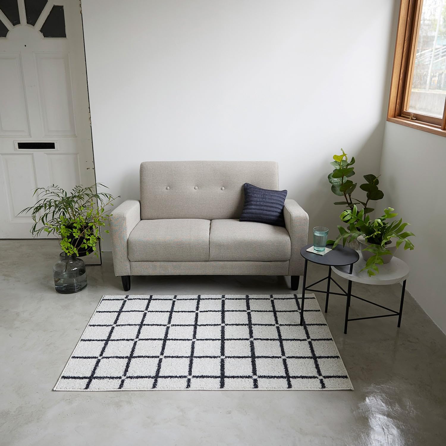 Amazon | スミノエ HOME ラグマット オセロ 90×130cm 床暖房対応 日本