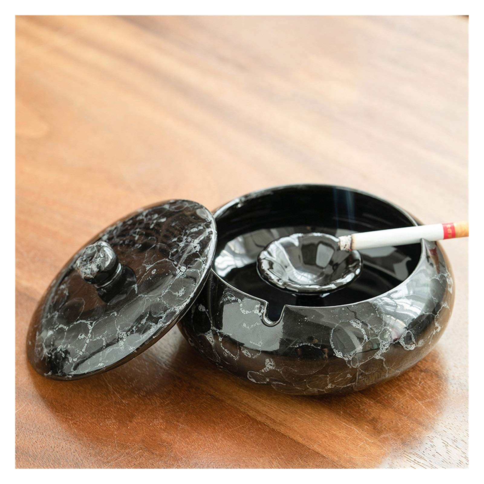 Amazon.co.jp: 手作り大理石灰皿 蓋付き ミニマリスト灰皿 灰ラック