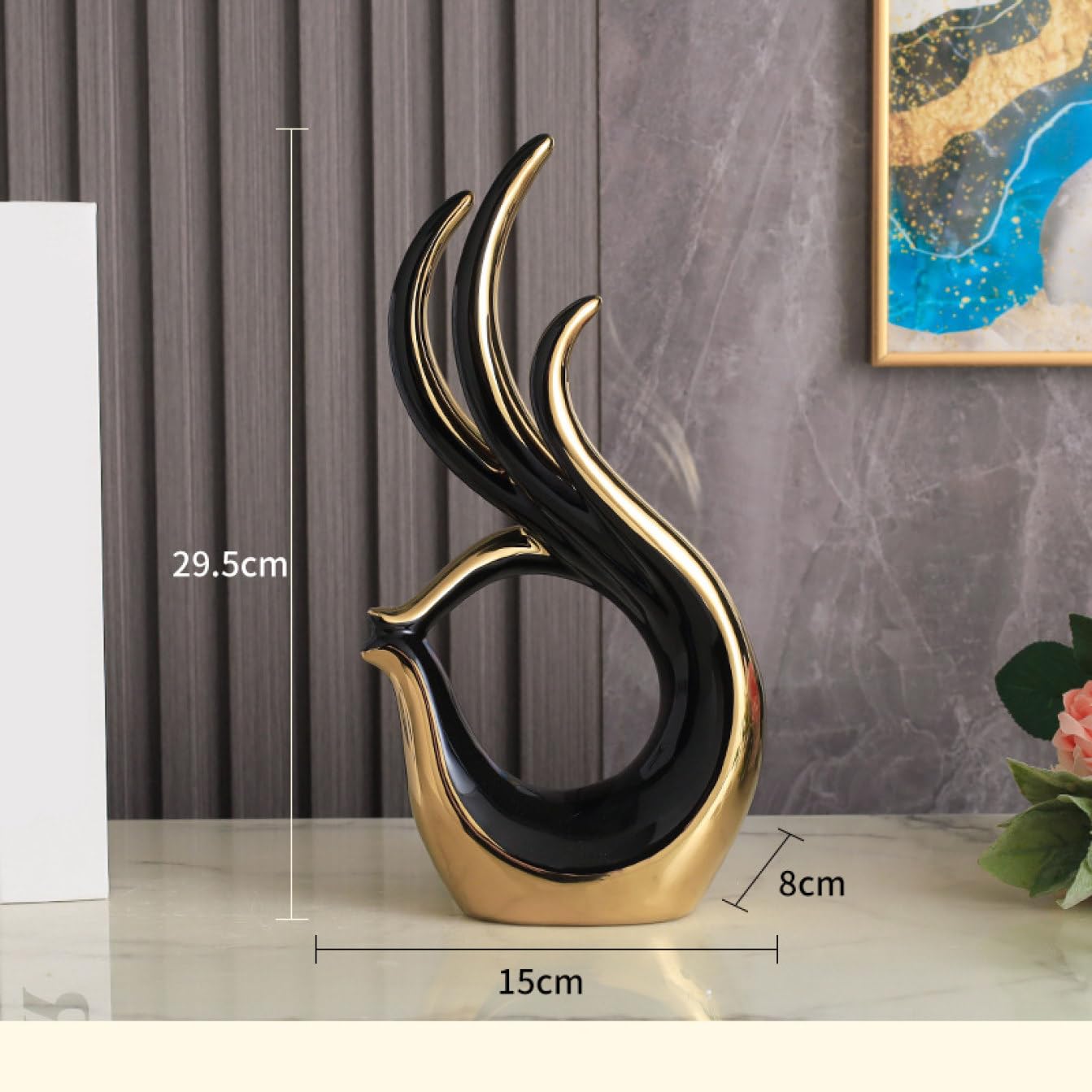 Amazon.co.jp: JAnjiaLxY ジェスチャー オブジェ ゴールド 置物