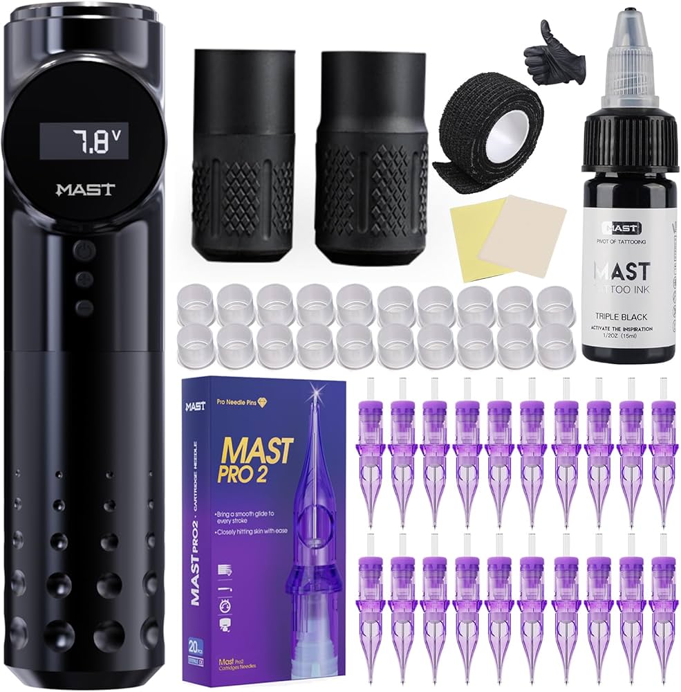 Amazon.com: Mast Archer Tattoo Kit Wireless Rotary Tattoo Gun Pen
