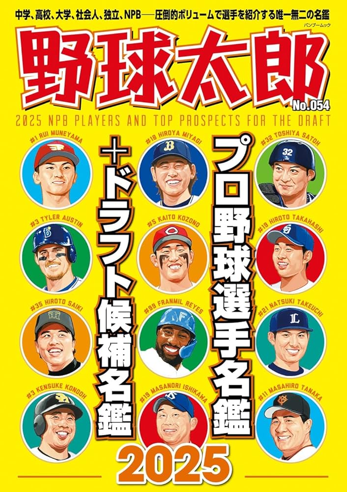 Amazon.co.jp: 野球太郎No.054 プロ野球選手名鑑+ドラフト候補名鑑2025
