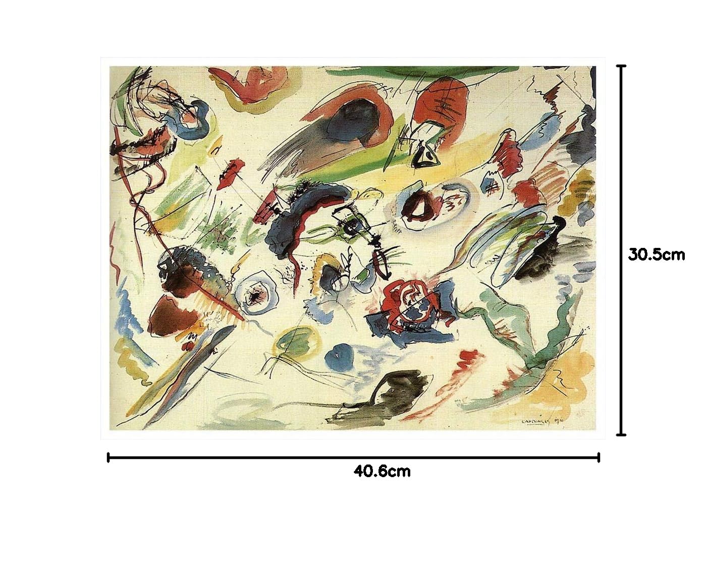 Amazon.co.jp: つの有名な絵画 - 最初の抽象的な水彩画ワシリー