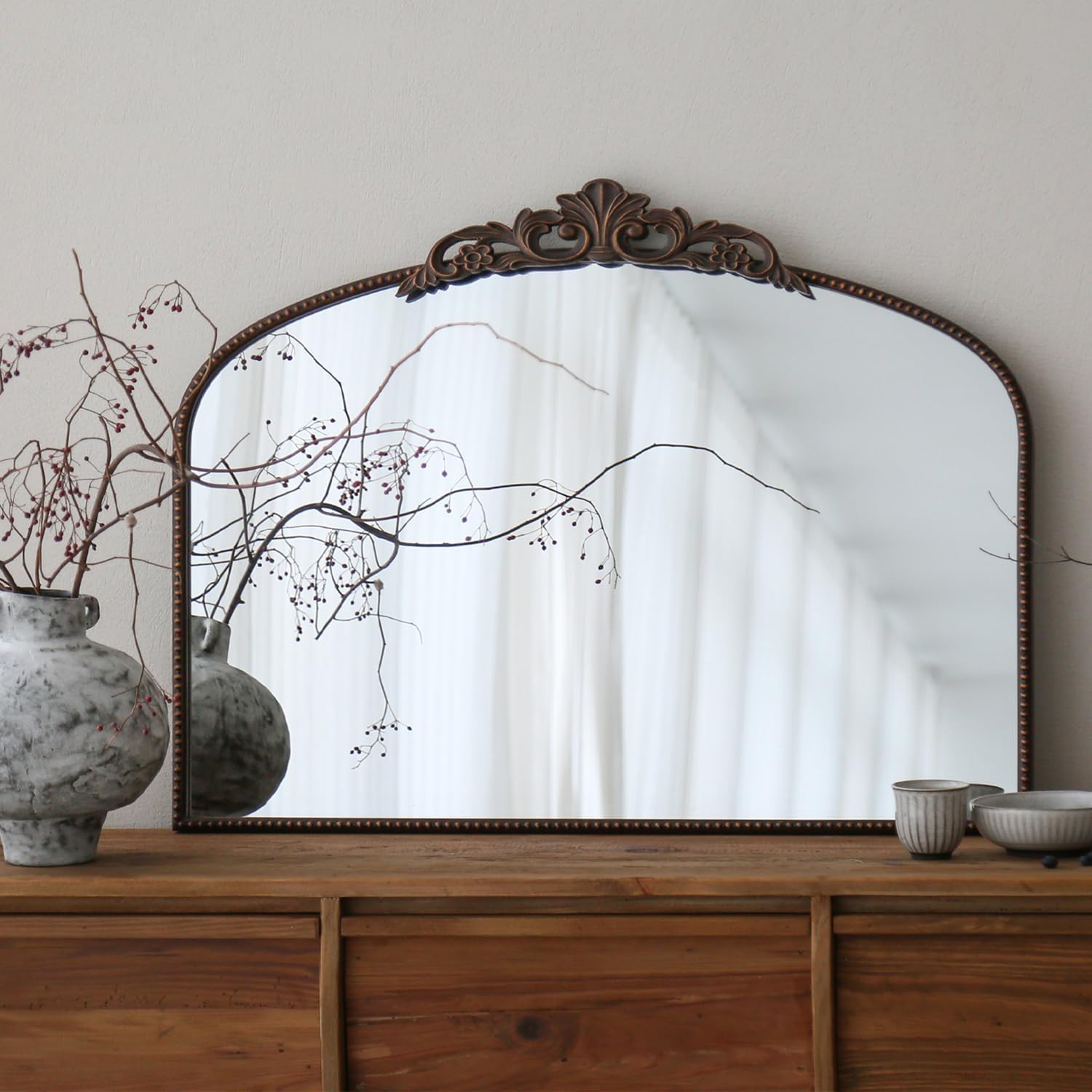 Amazon.com: Micasso Bronze Vintage Arched Mirror: 29x36 in French